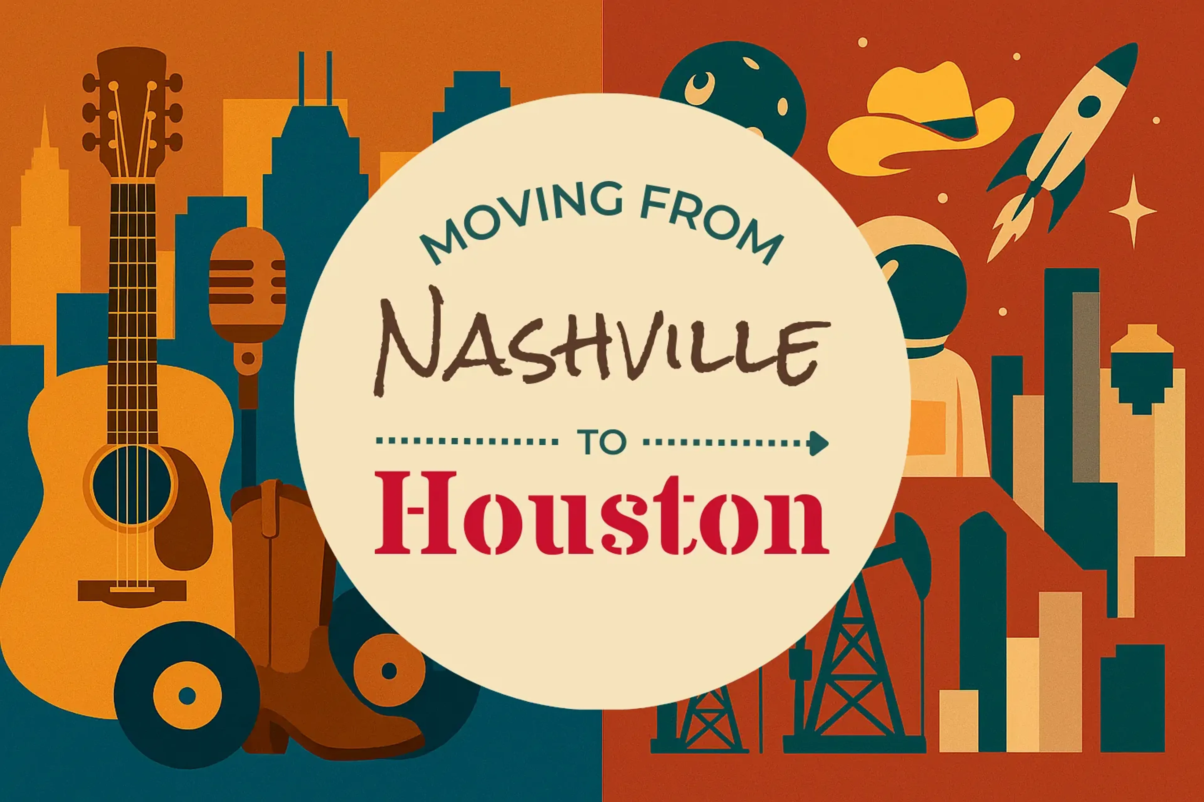 Side-by-side comparison of Nashville to Houston moving companies
