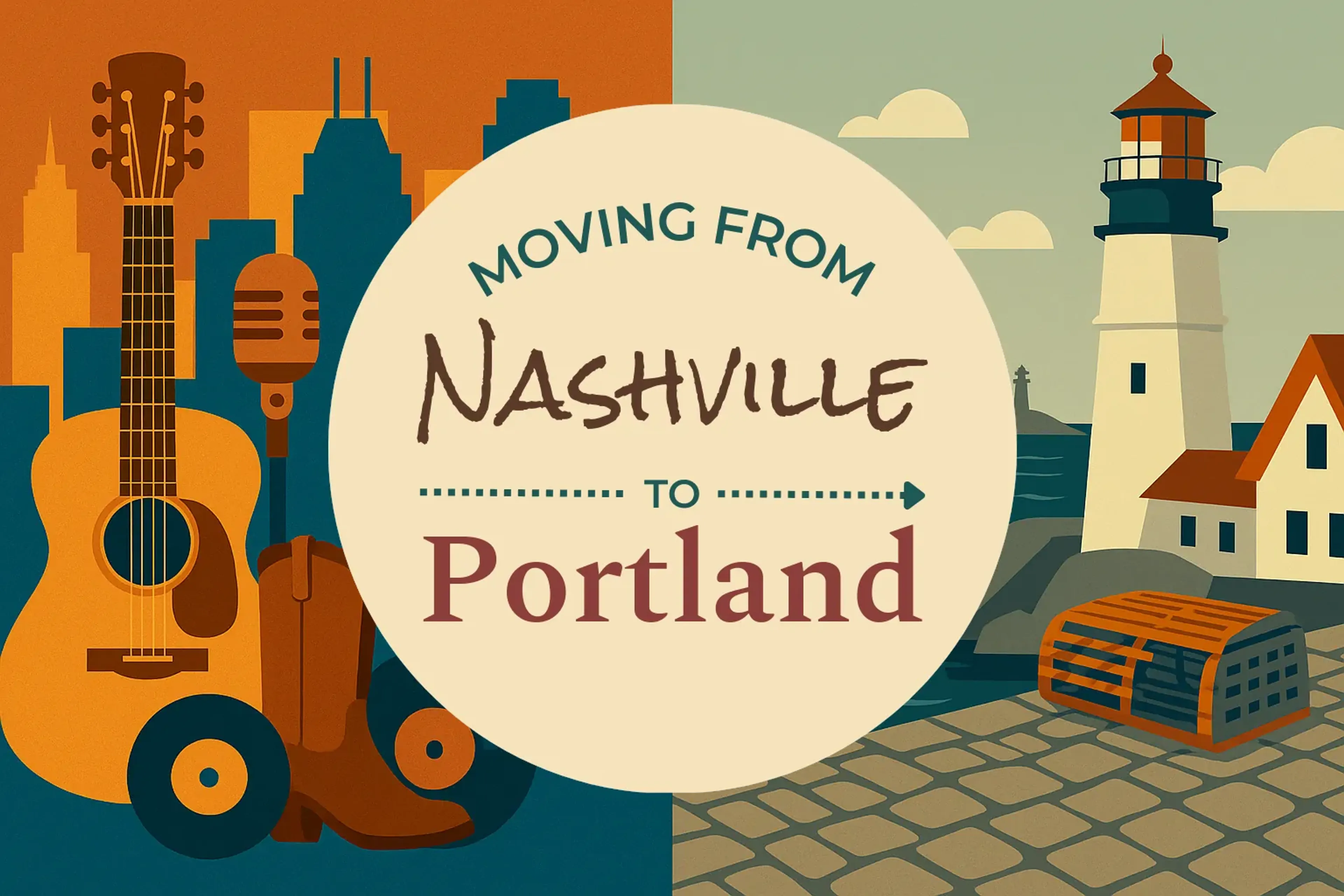 Side-by-side comparison of Nashville to Portland moving companies