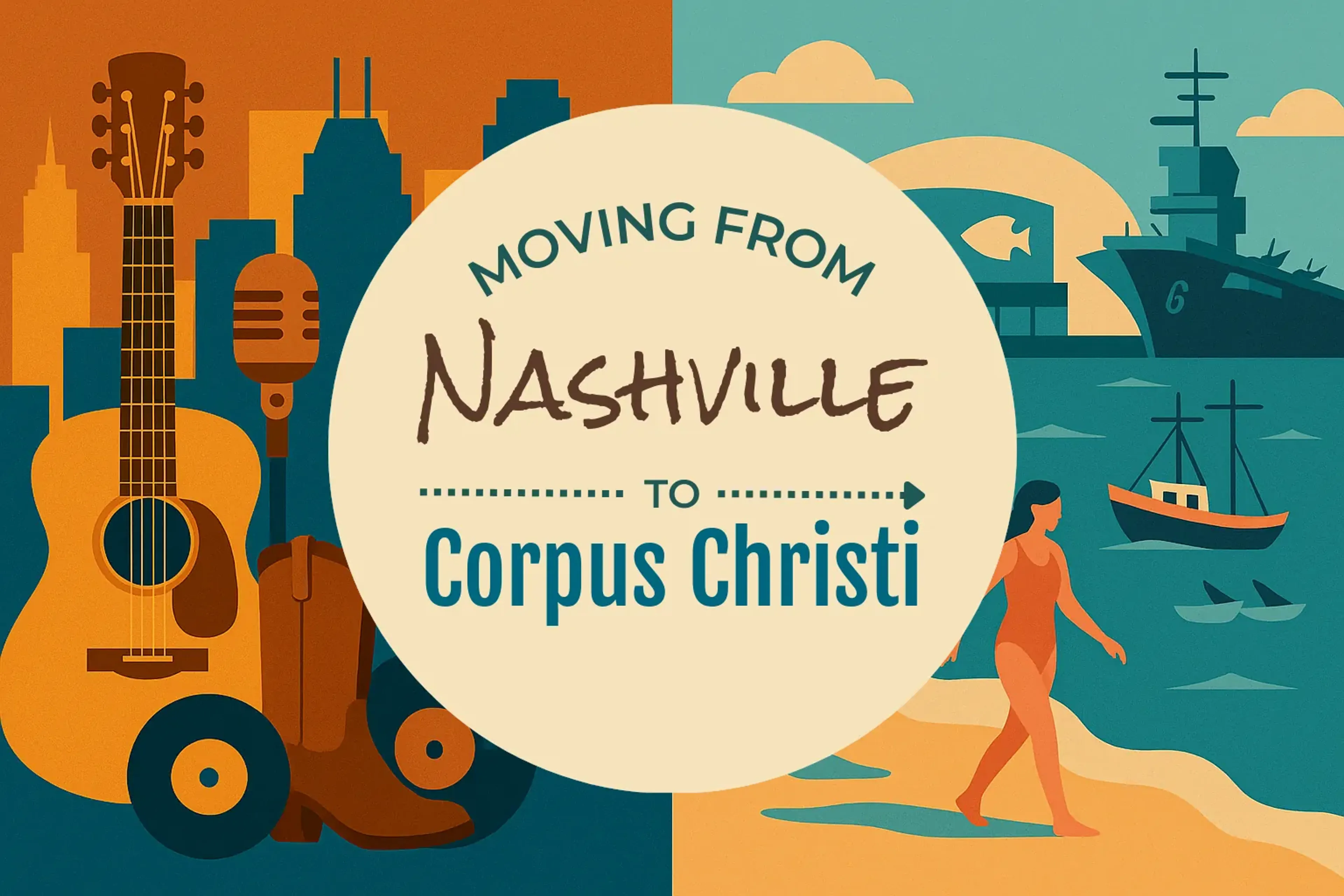 Side-by-side comparison of Nashville to Corpus Christi moving companies