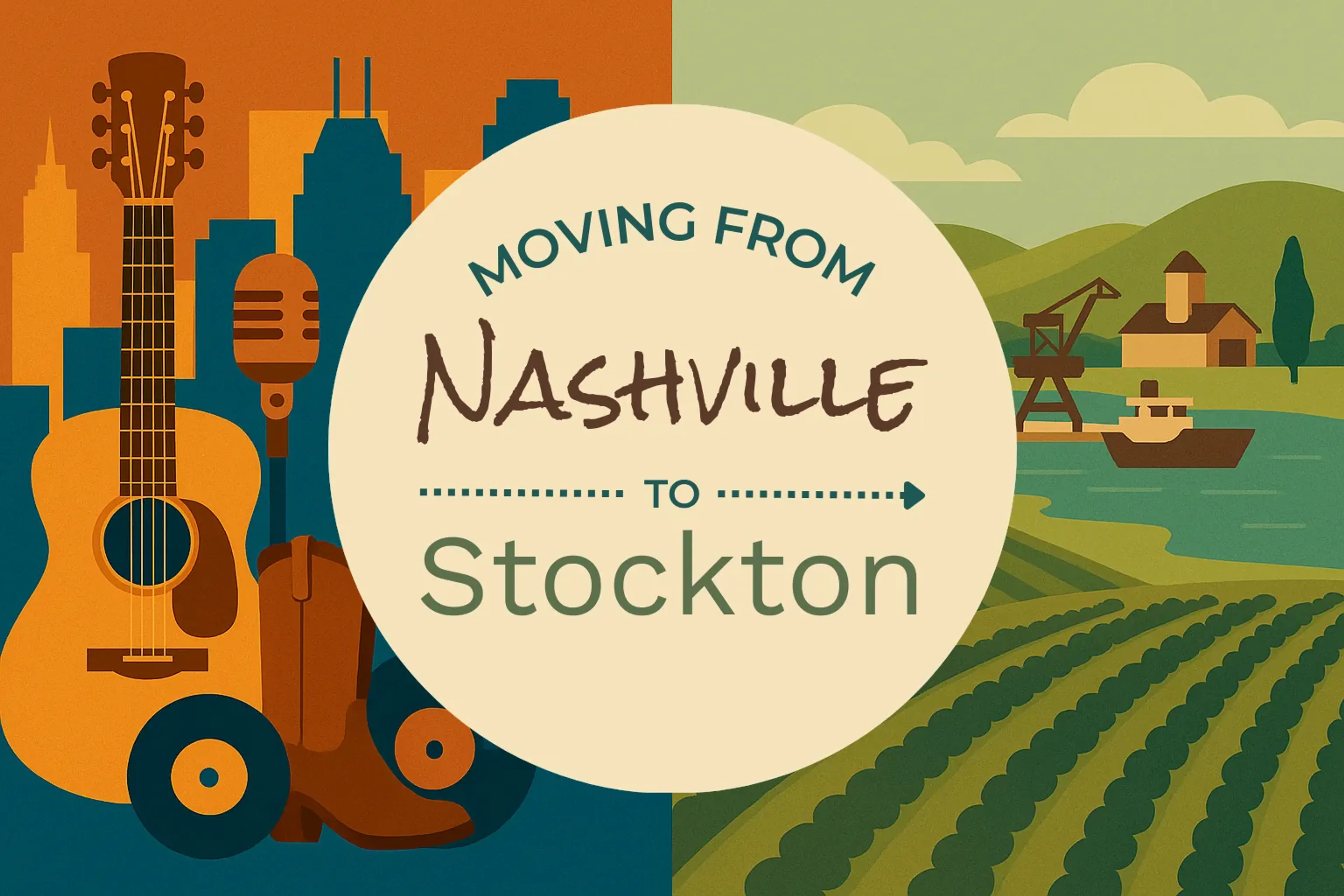 Side-by-side comparison of Nashville to Stockton moving companies