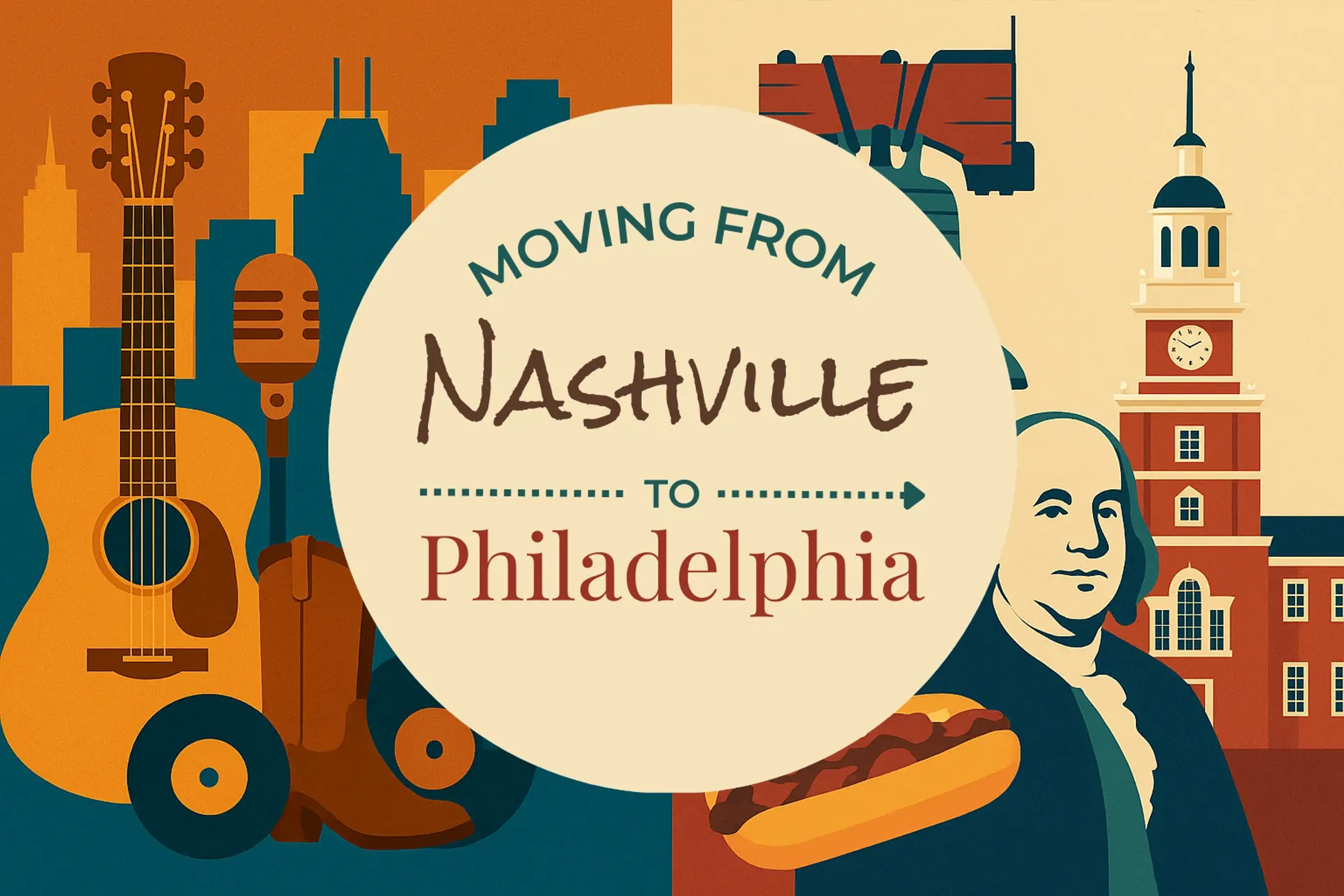 Side-by-side comparison of Nashville to Philadelphia moving companies