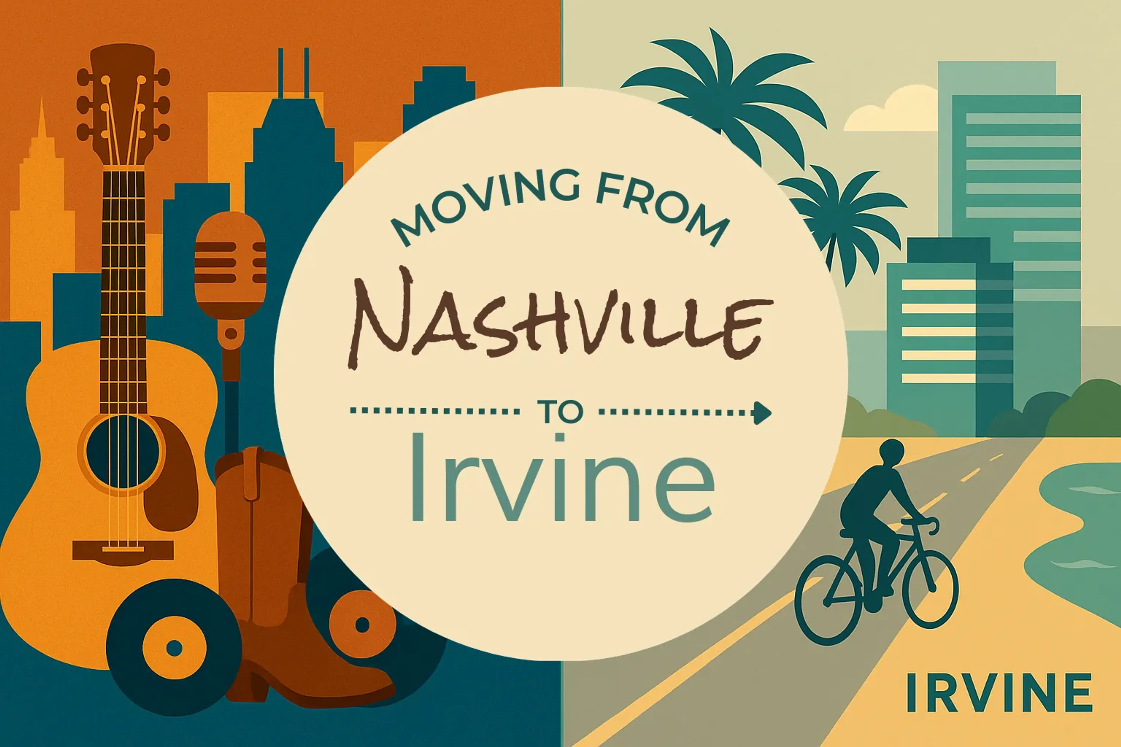 Side-by-side comparison of Nashville to Irvine moving companies