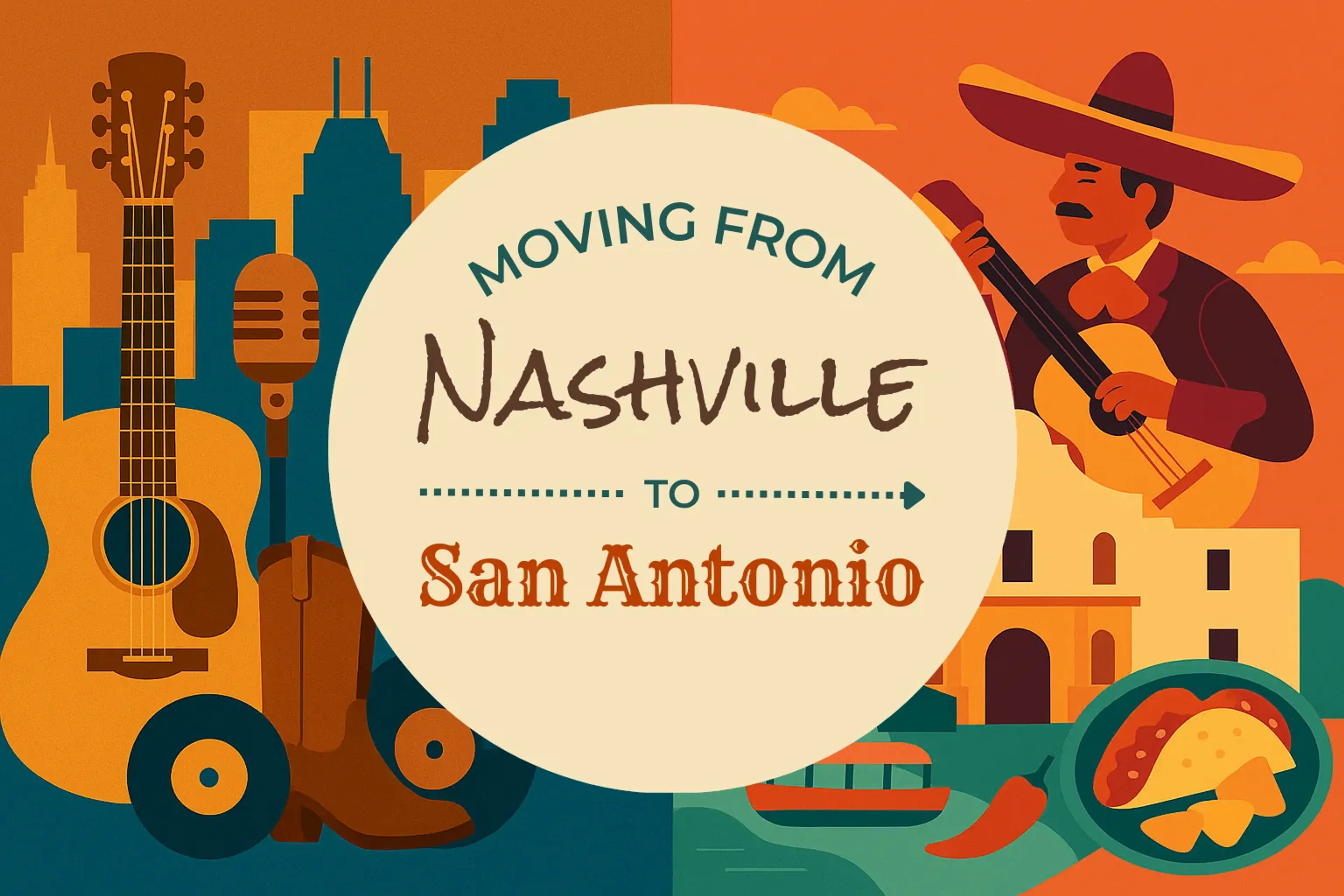 Side-by-side comparison of Nashville to San Antonio moving companies