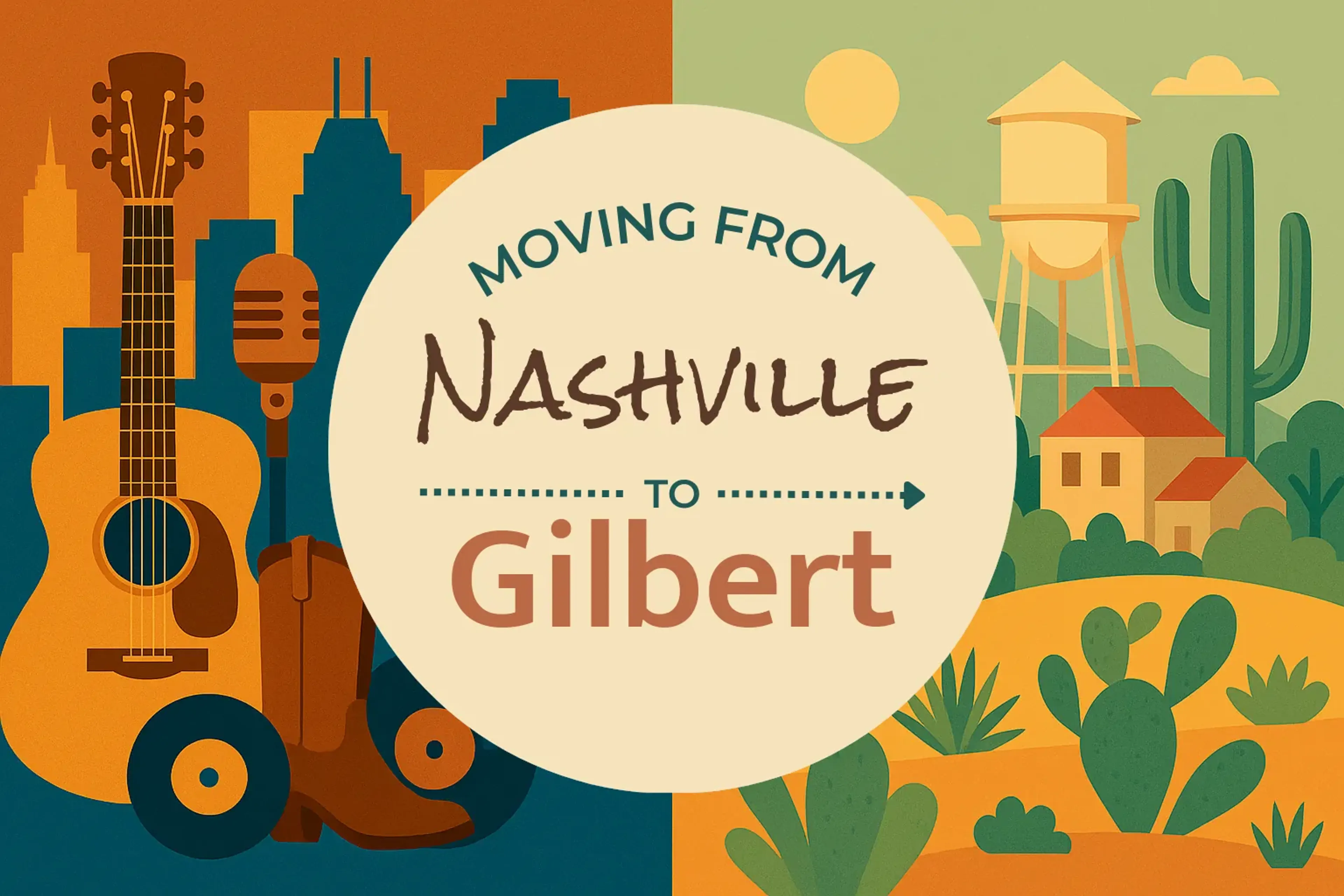 Side-by-side comparison of Nashville to Gilbert moving companies