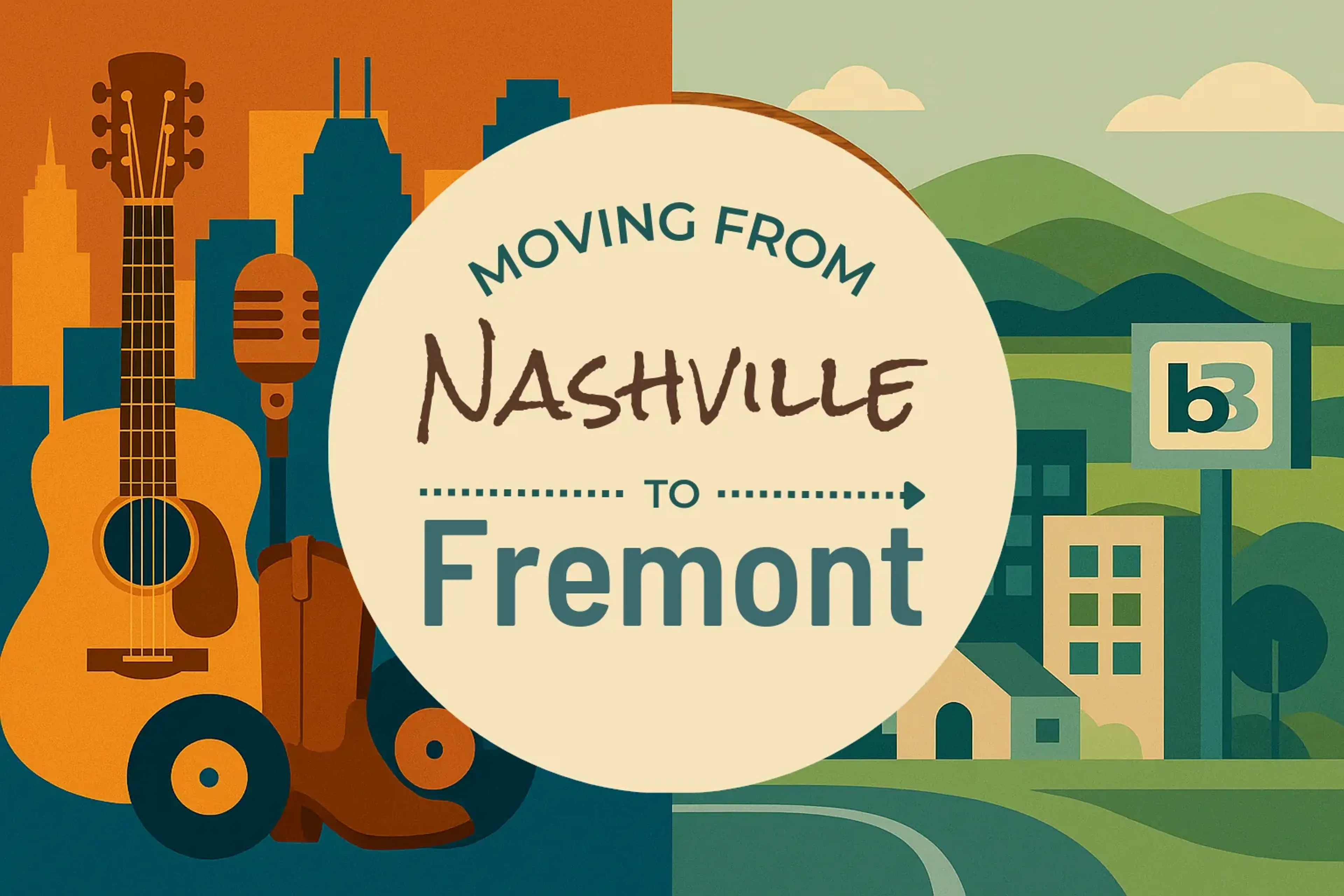 Side-by-side comparison of Nashville to Fremont moving companies