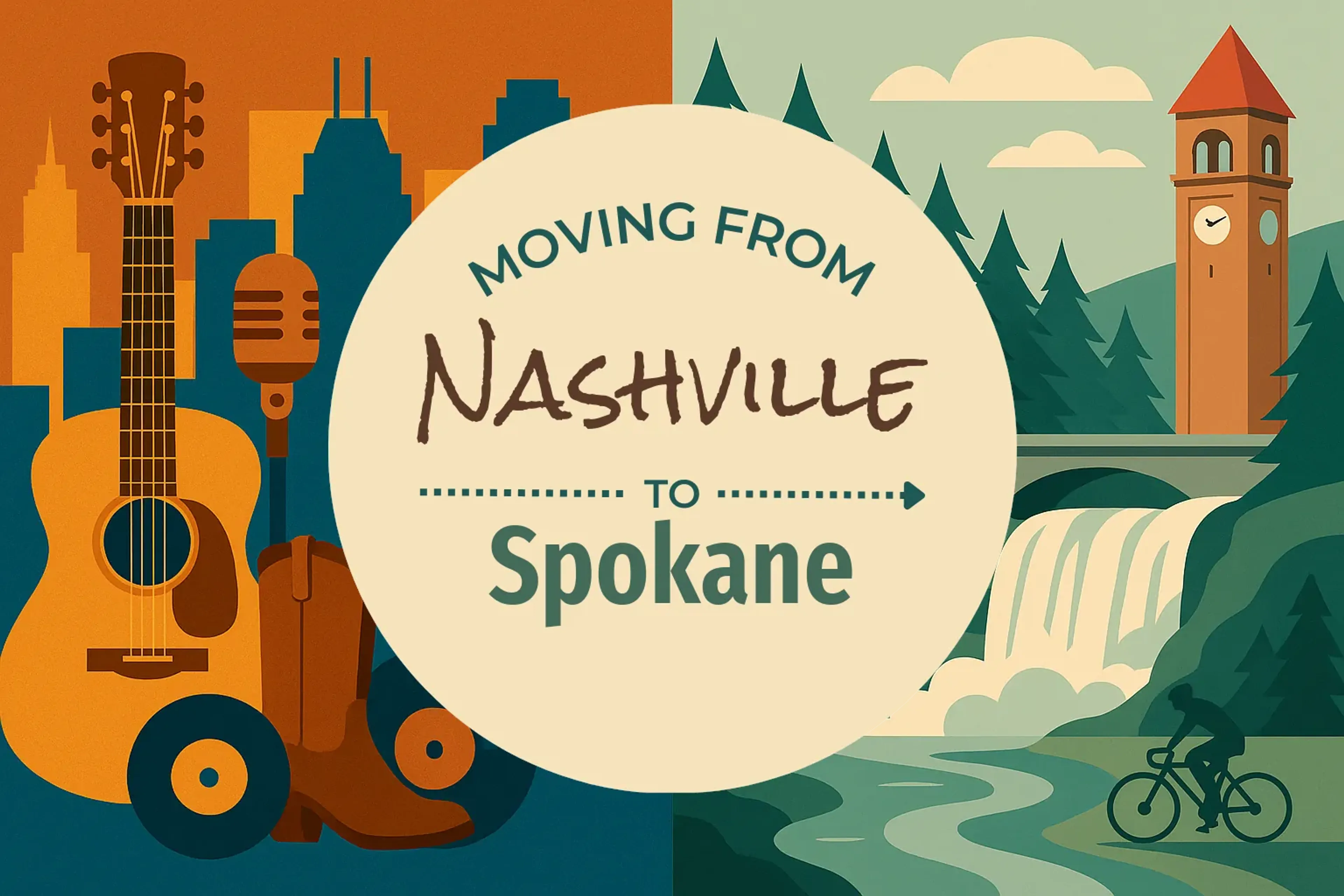 Side-by-side comparison of Nashville to Spokane moving companies