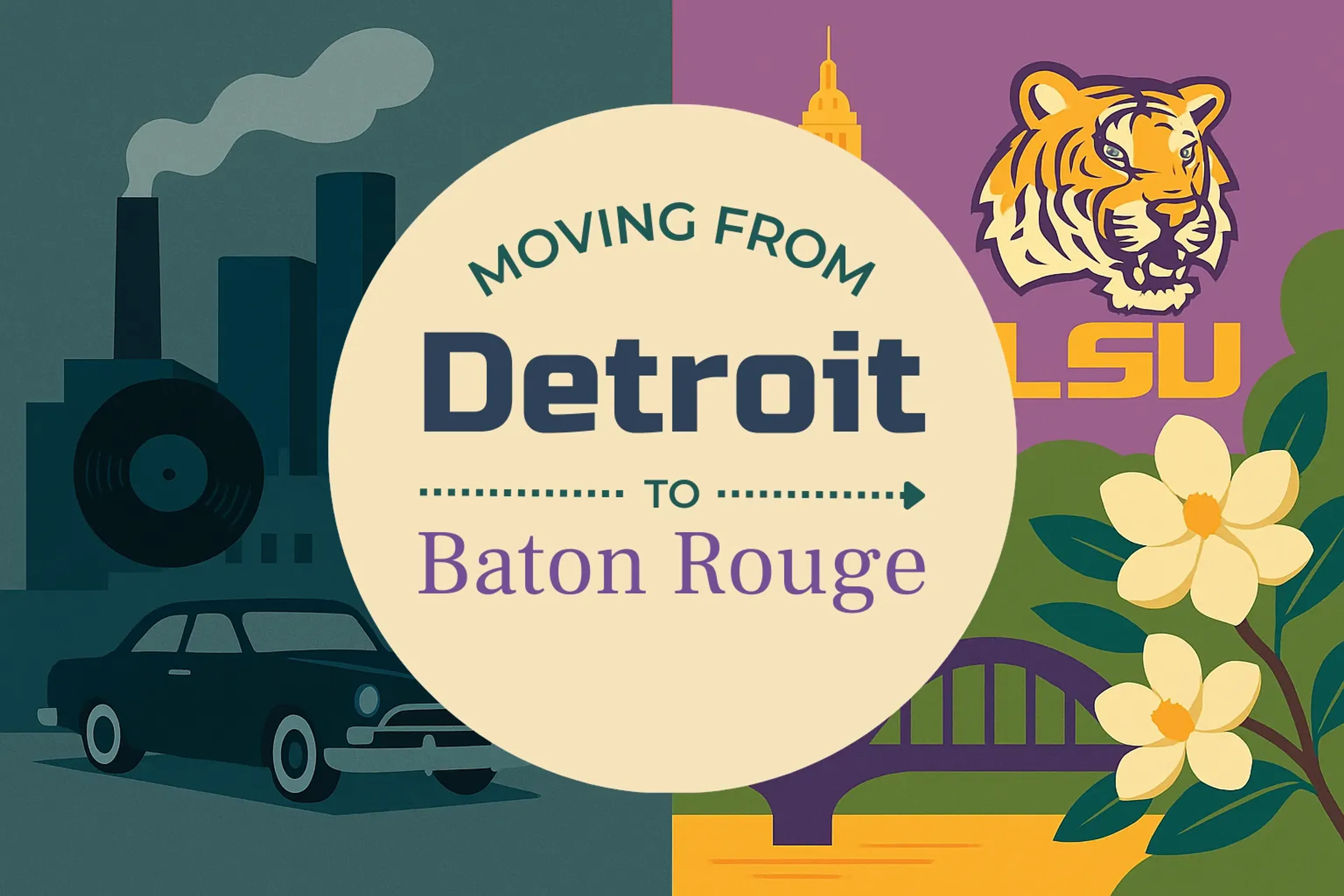 Side-by-side comparison of Detroit to Baton Rouge moving companies