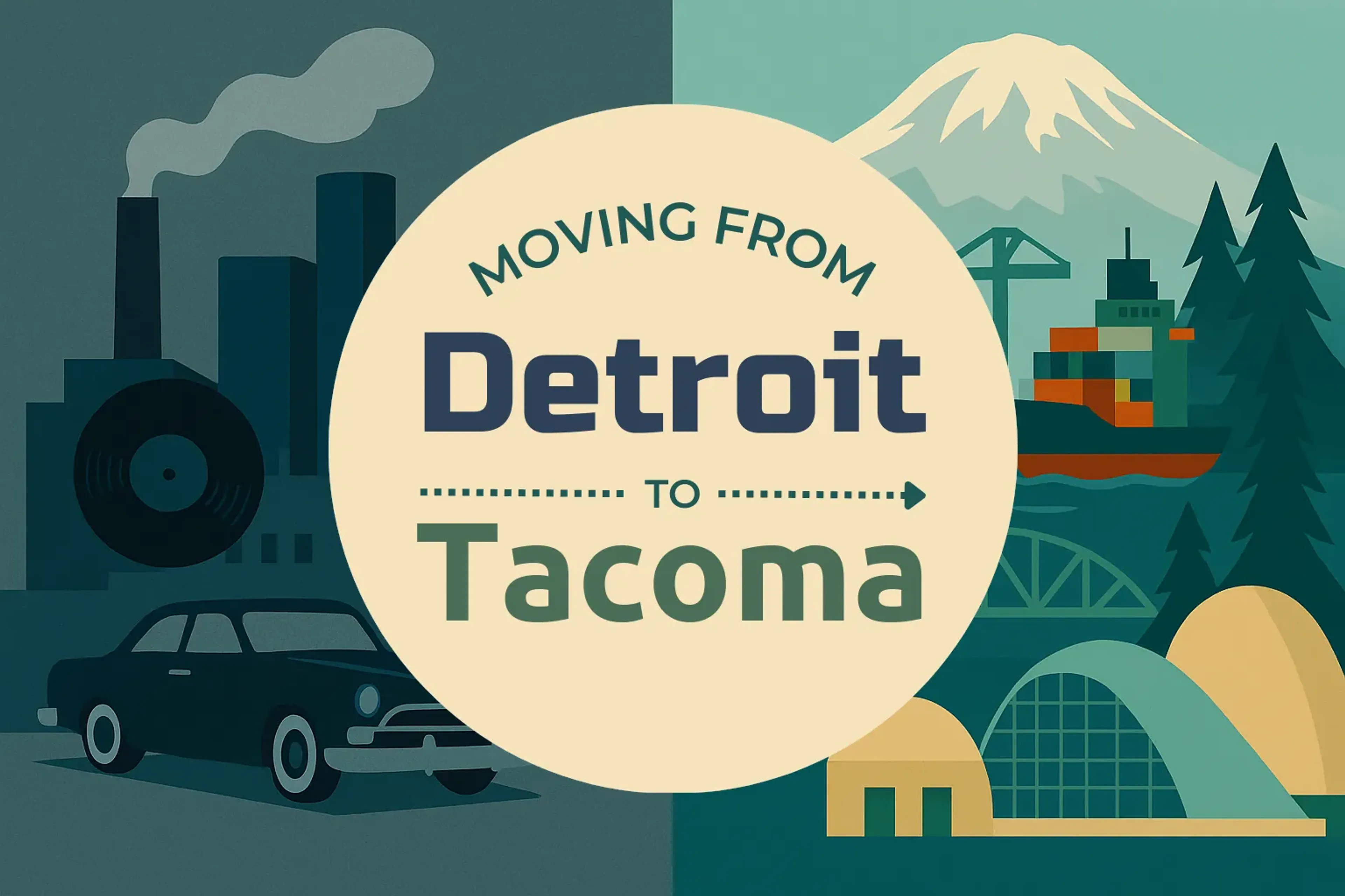 Side-by-side comparison of Detroit to Tacoma moving companies