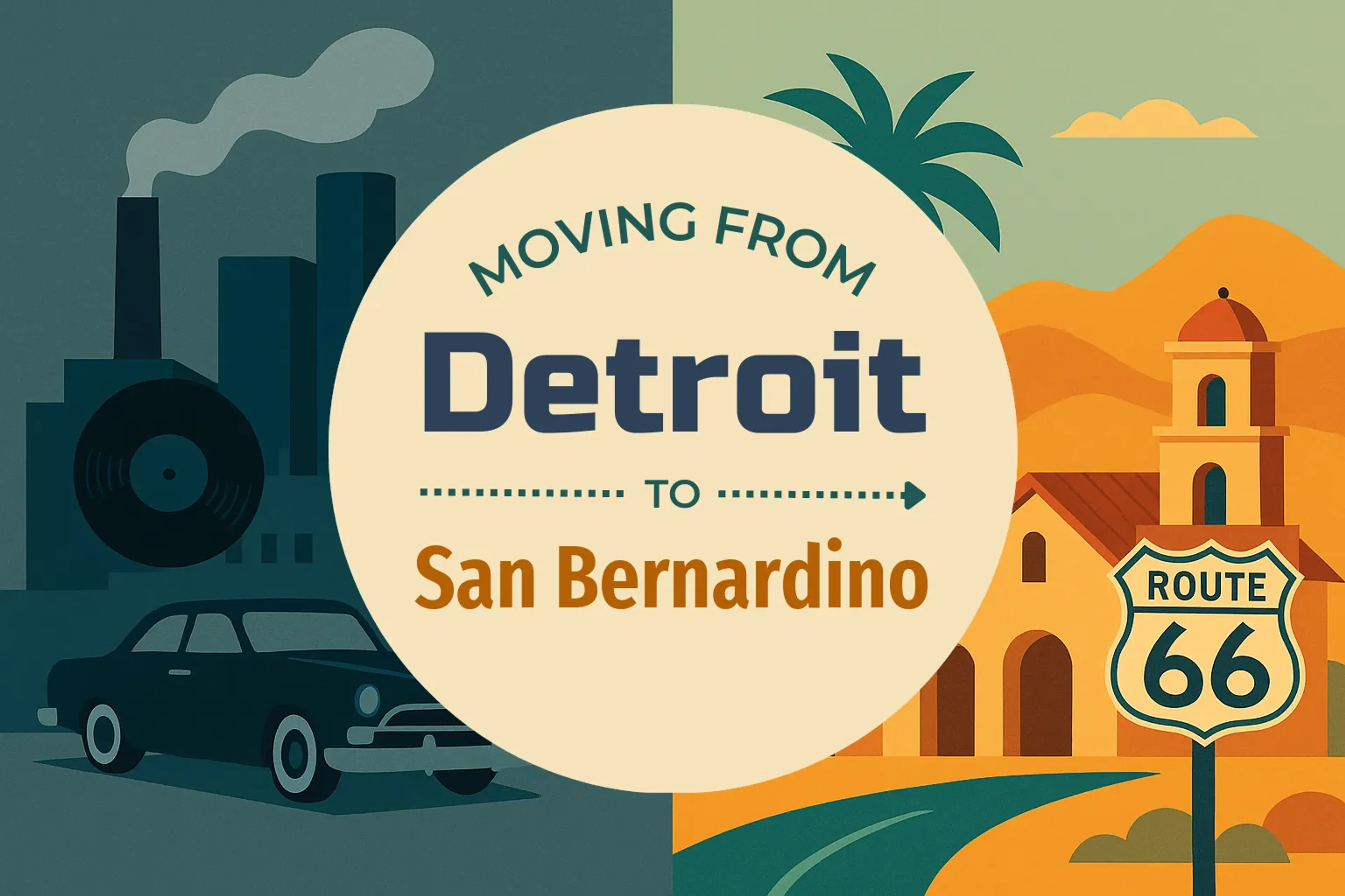 Side-by-side comparison of Detroit to San Bernardino moving companies