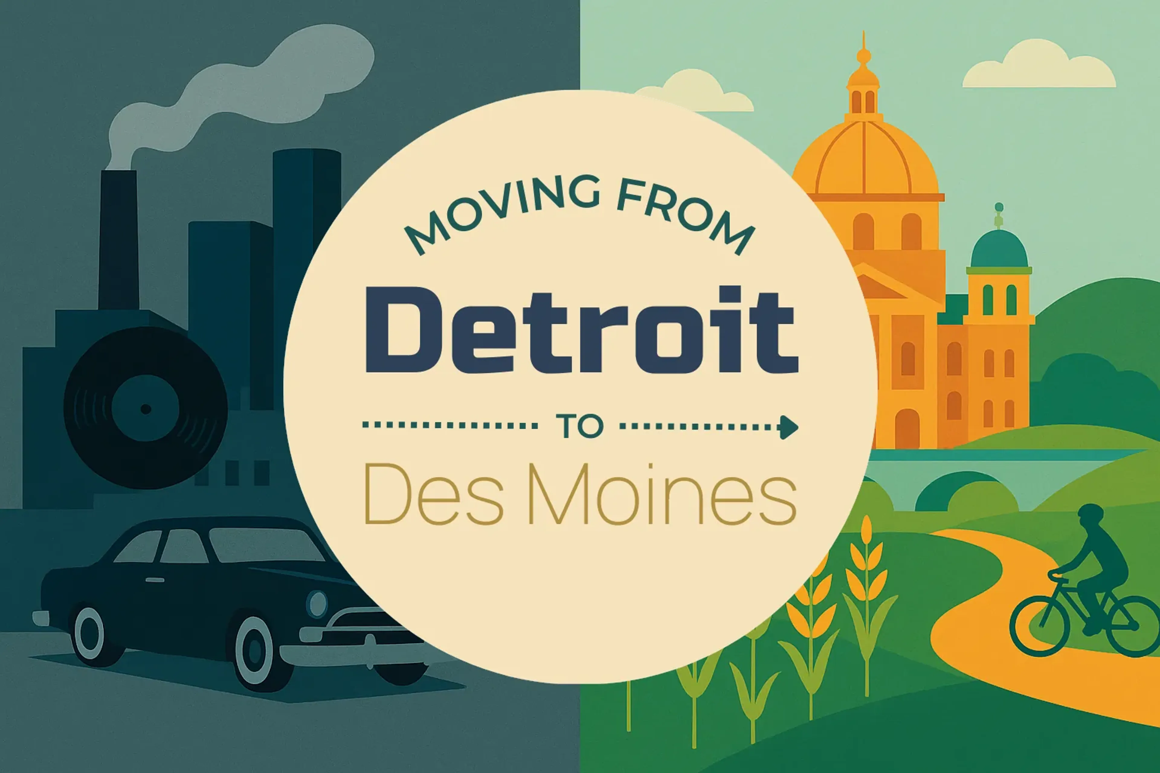 Side-by-side comparison of Detroit to Des Moines moving companies