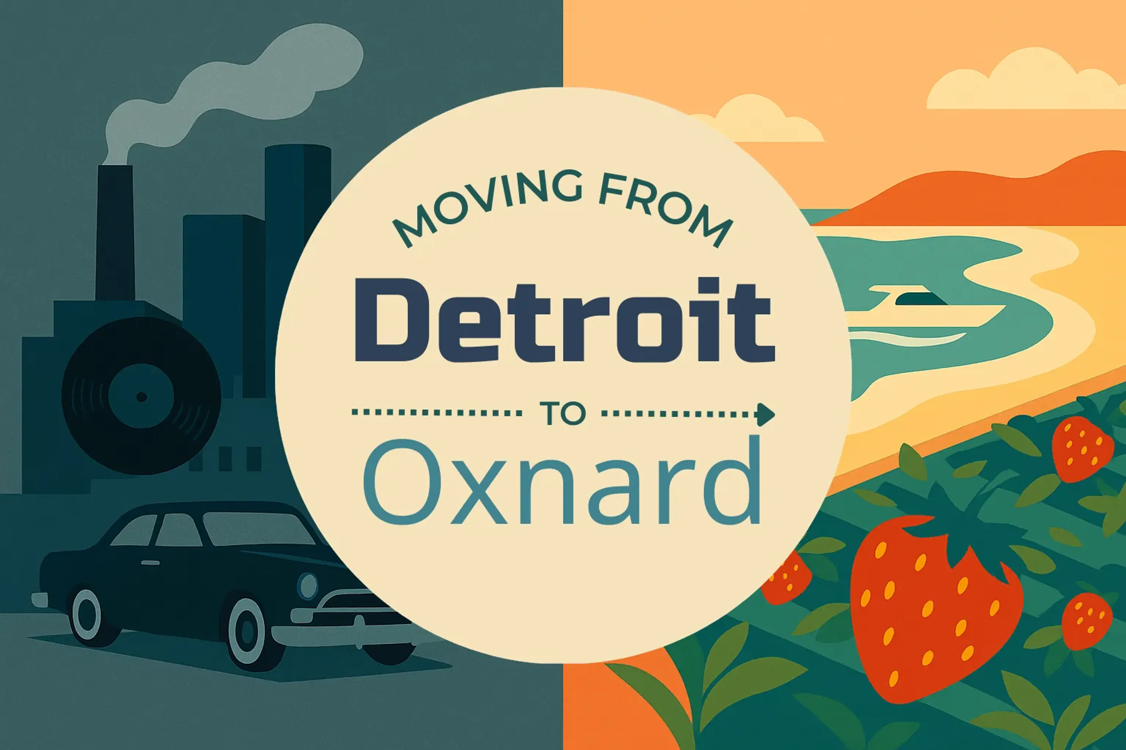Side-by-side comparison of Detroit to Oxnard moving companies