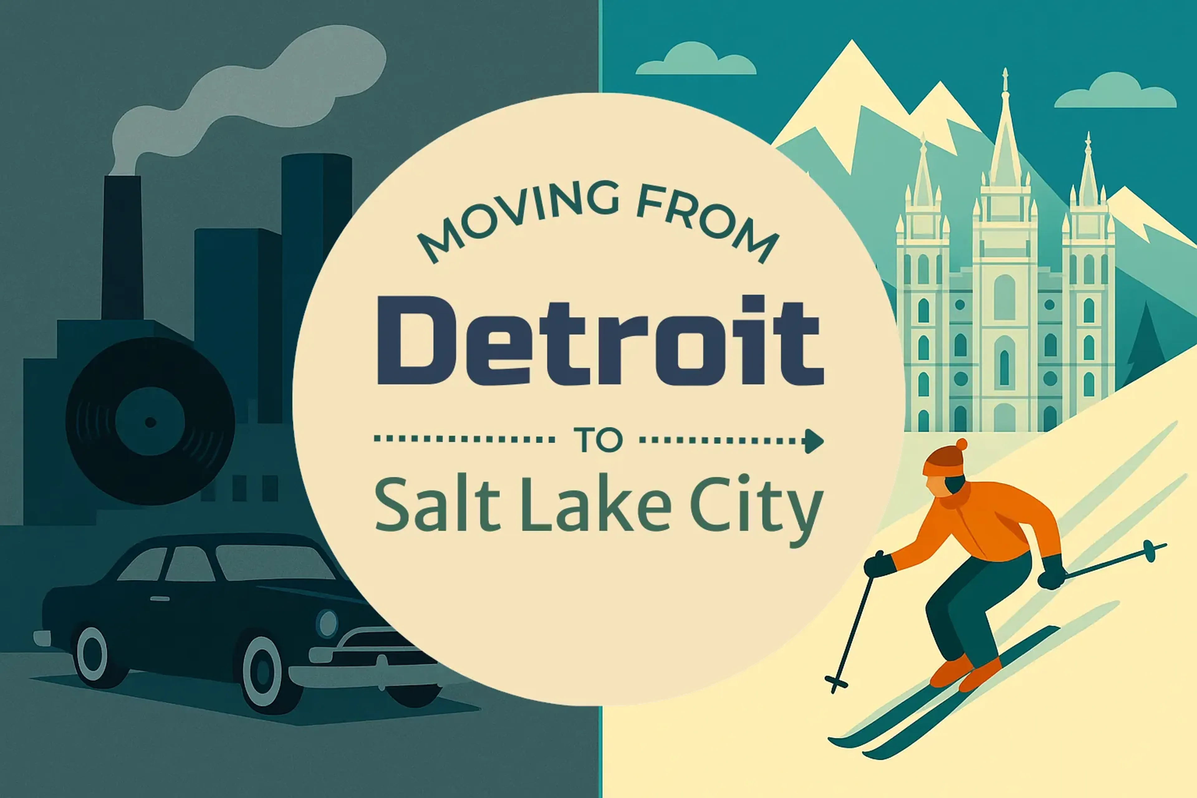 Side-by-side comparison of Detroit to Salt Lake City moving companies