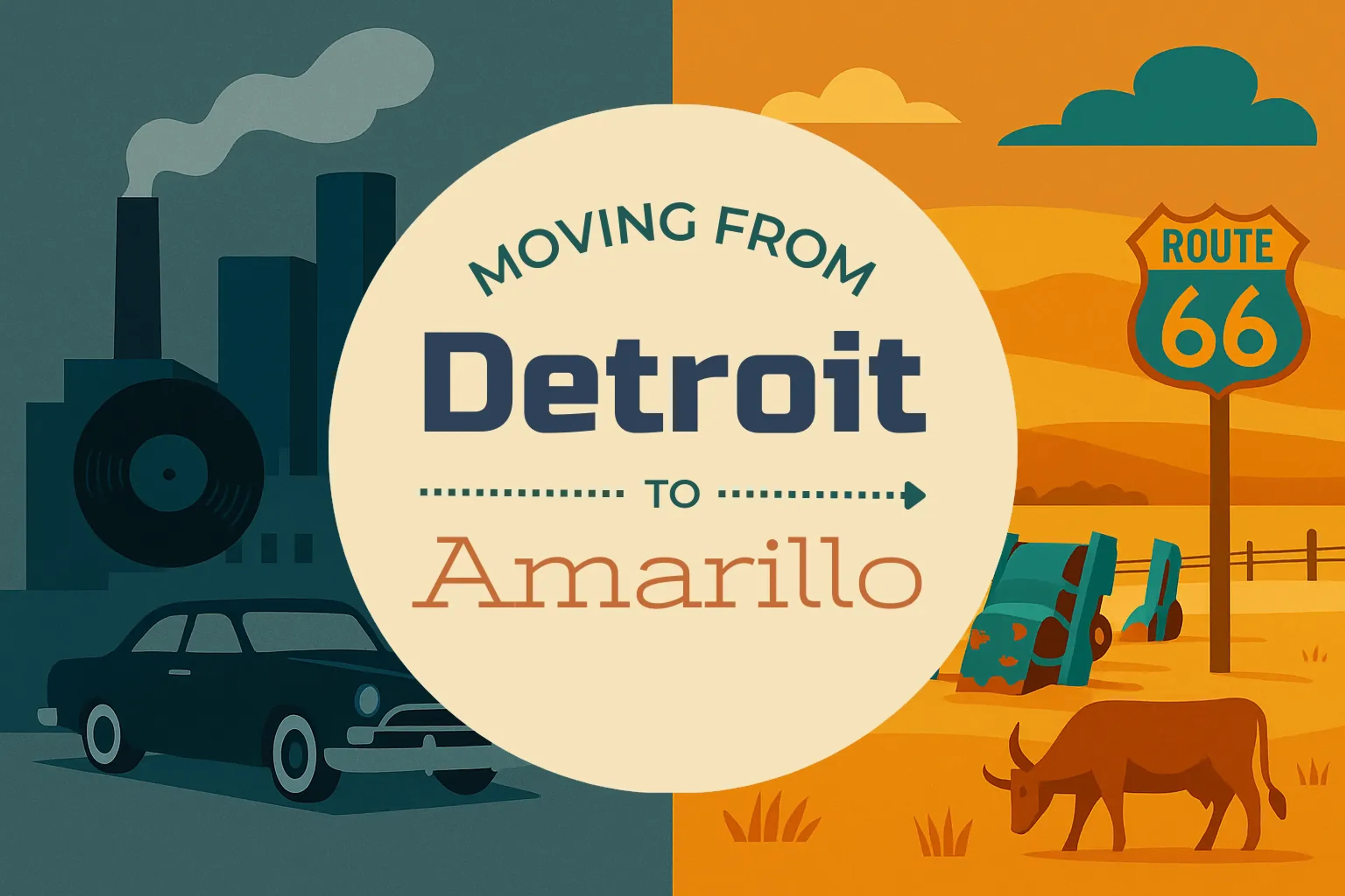 Side-by-side comparison of Detroit to Amarillo moving companies