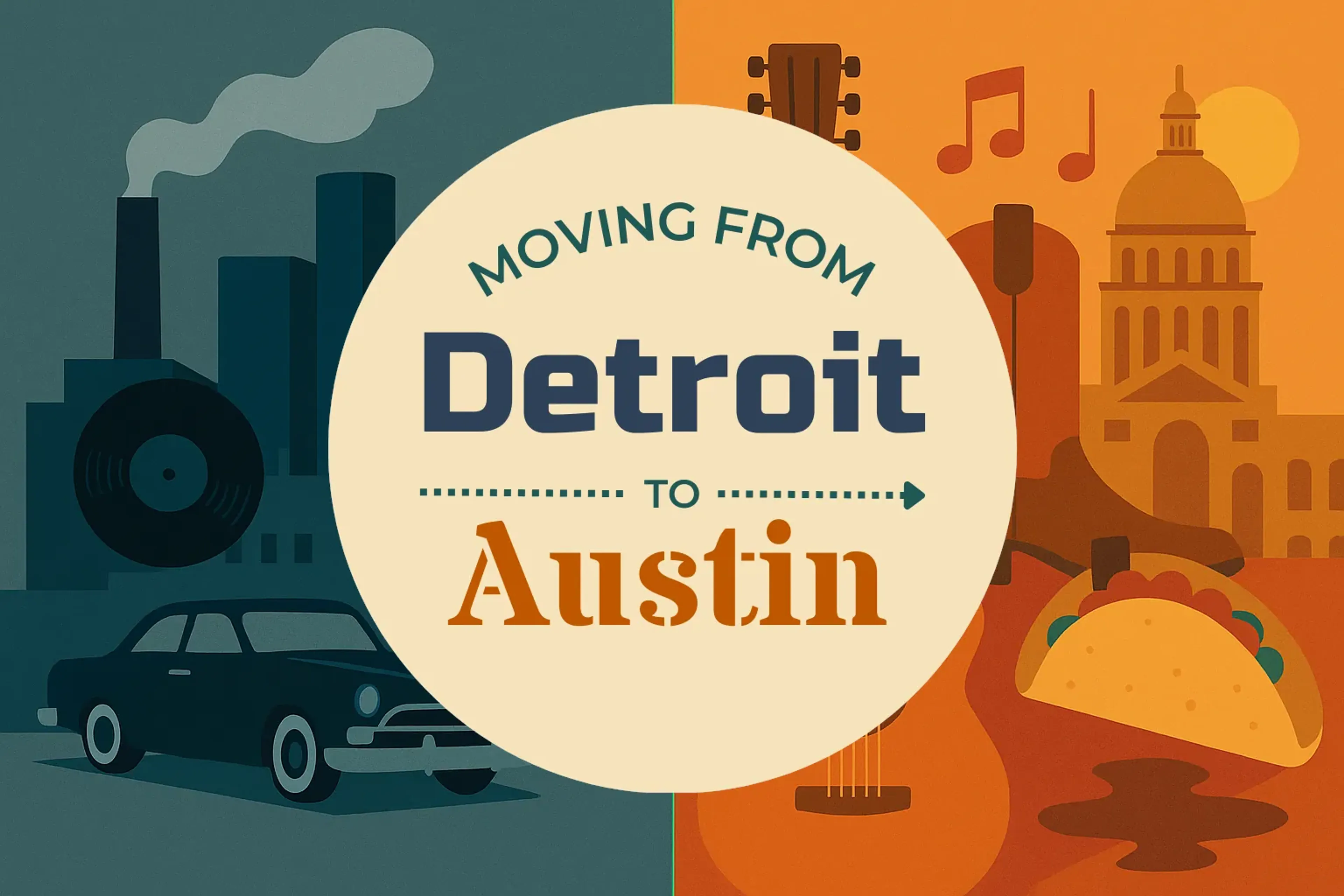 Side-by-side comparison of Detroit to Austin moving companies