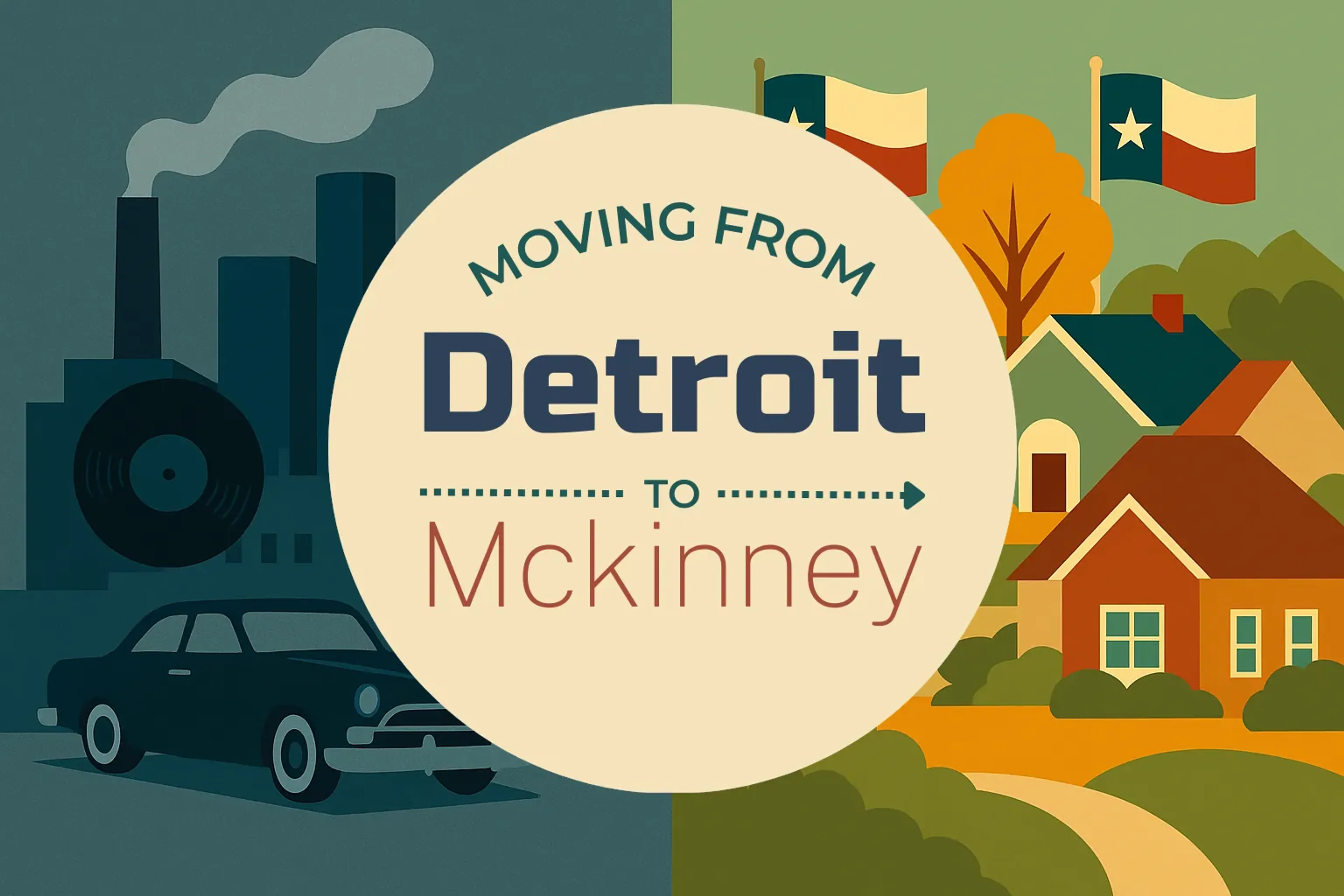 Side-by-side comparison of Detroit to Mckinney moving companies
