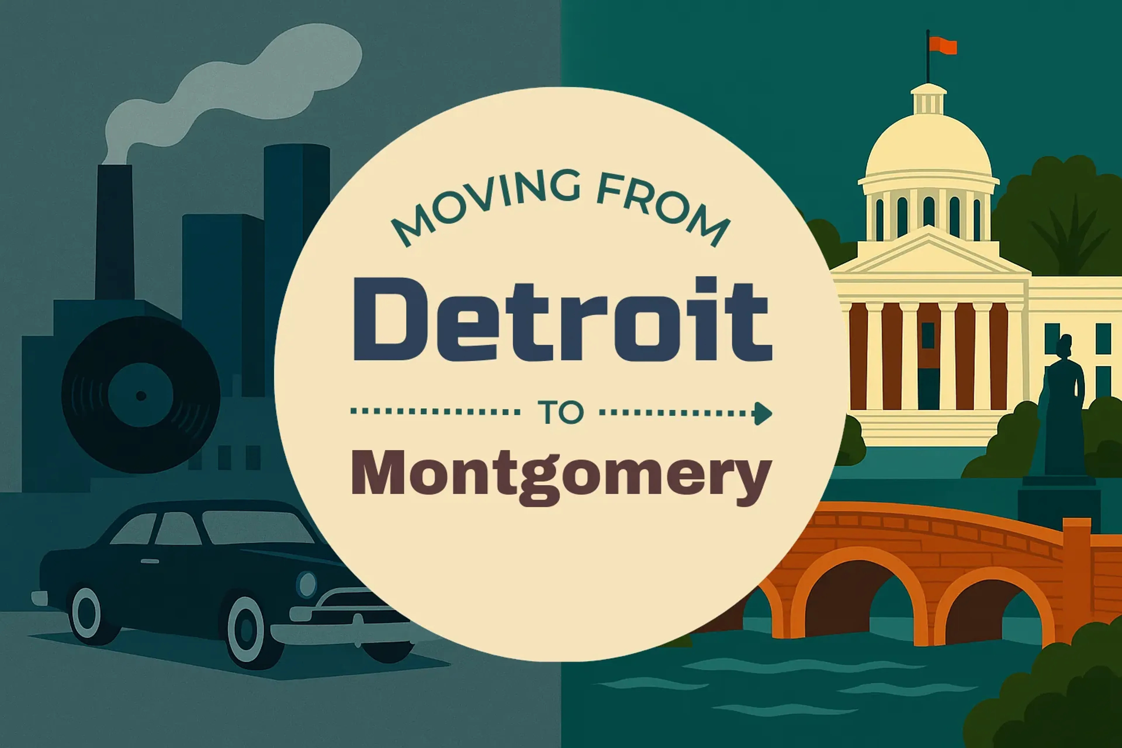 Side-by-side comparison of Detroit to Montgomery moving companies
