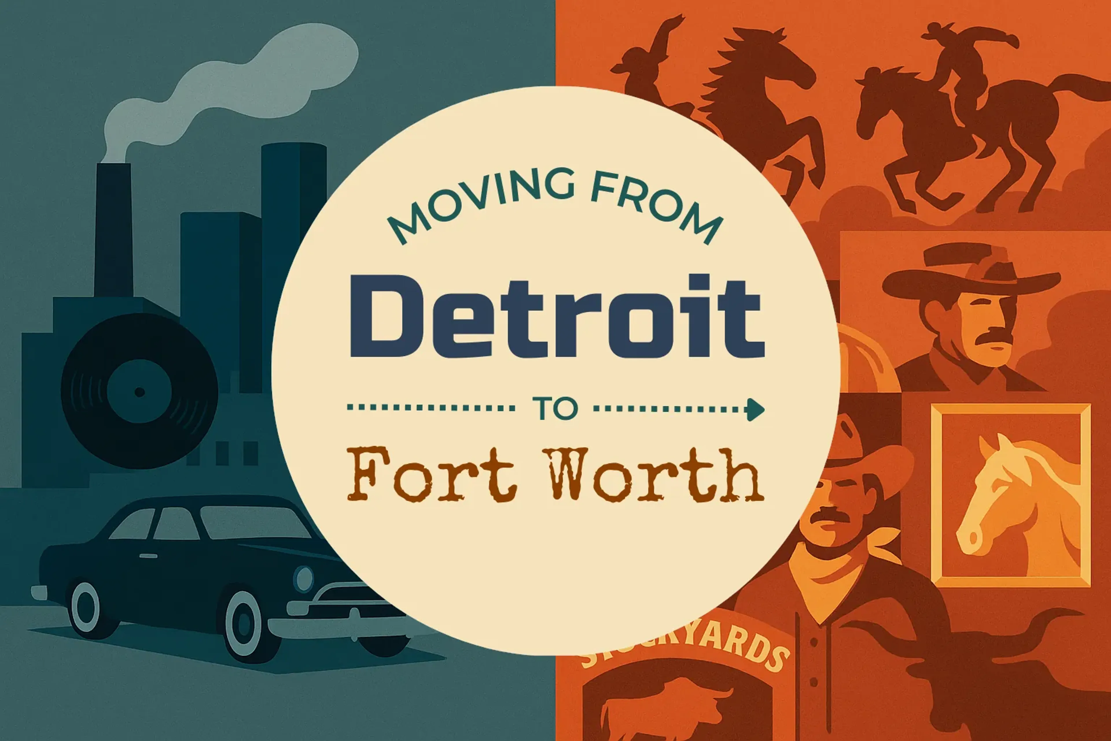 Side-by-side comparison of Detroit to Fort Worth moving companies