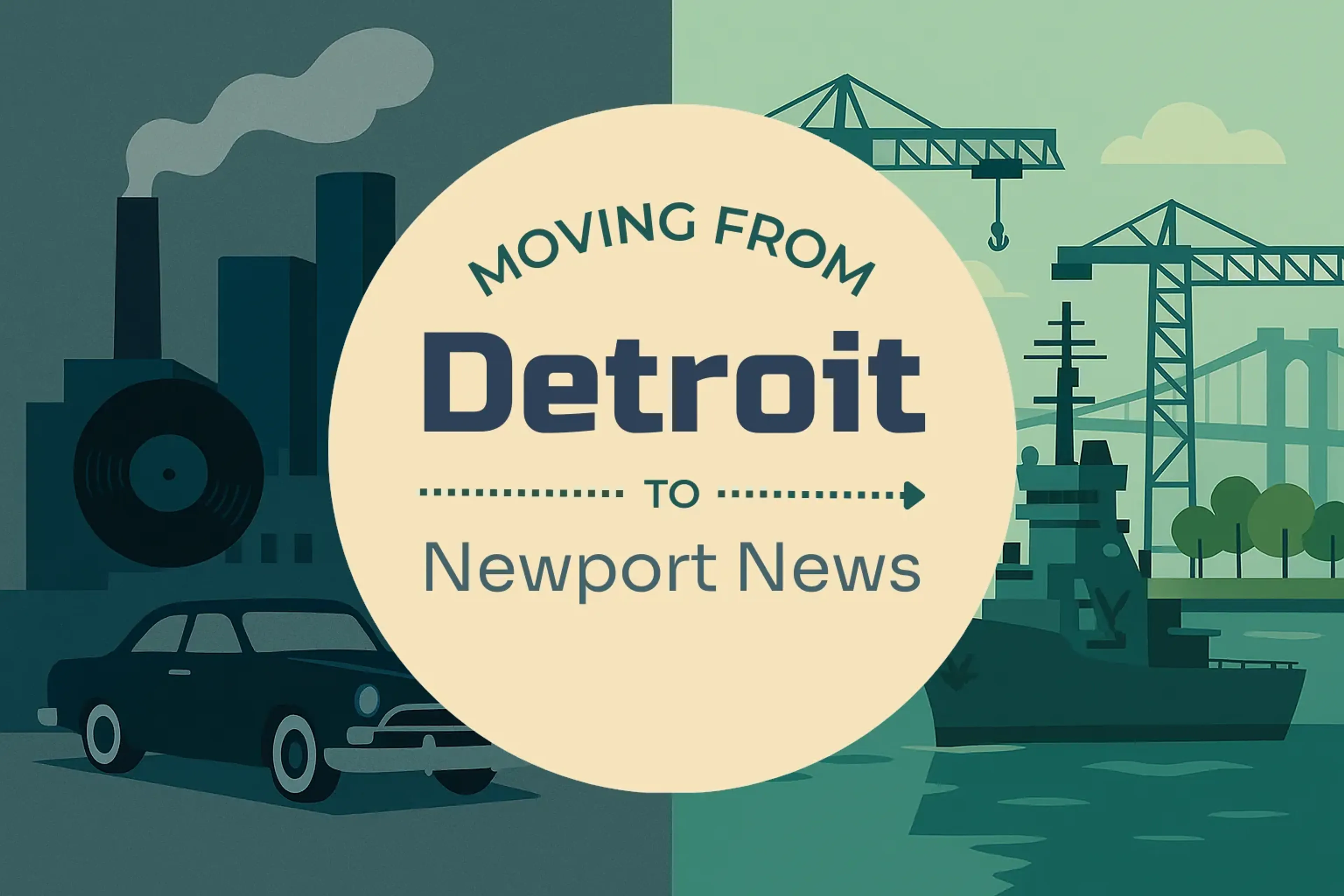 Side-by-side comparison of Detroit to Newport News moving companies