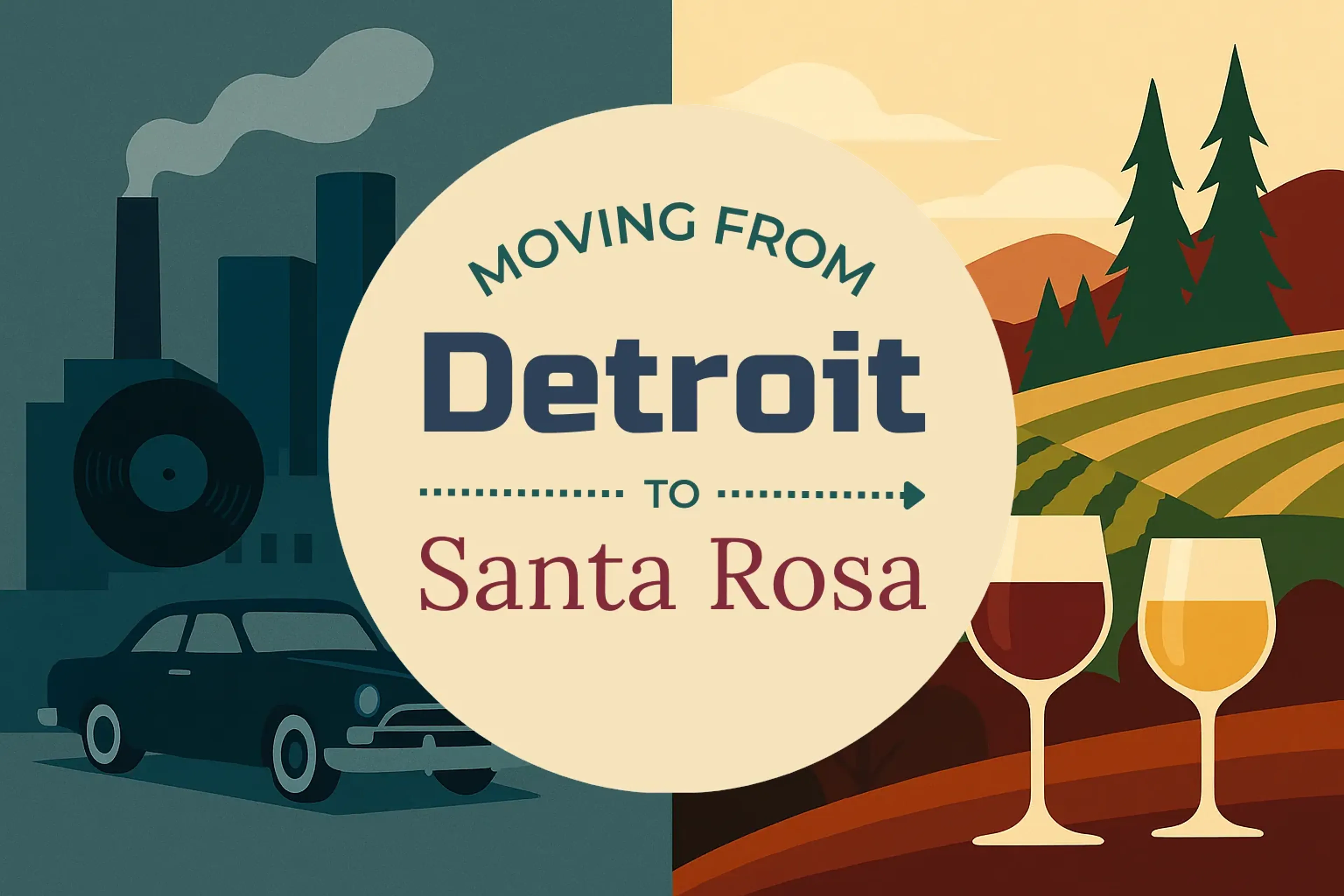 Side-by-side comparison of Detroit to Santa Rosa moving companies