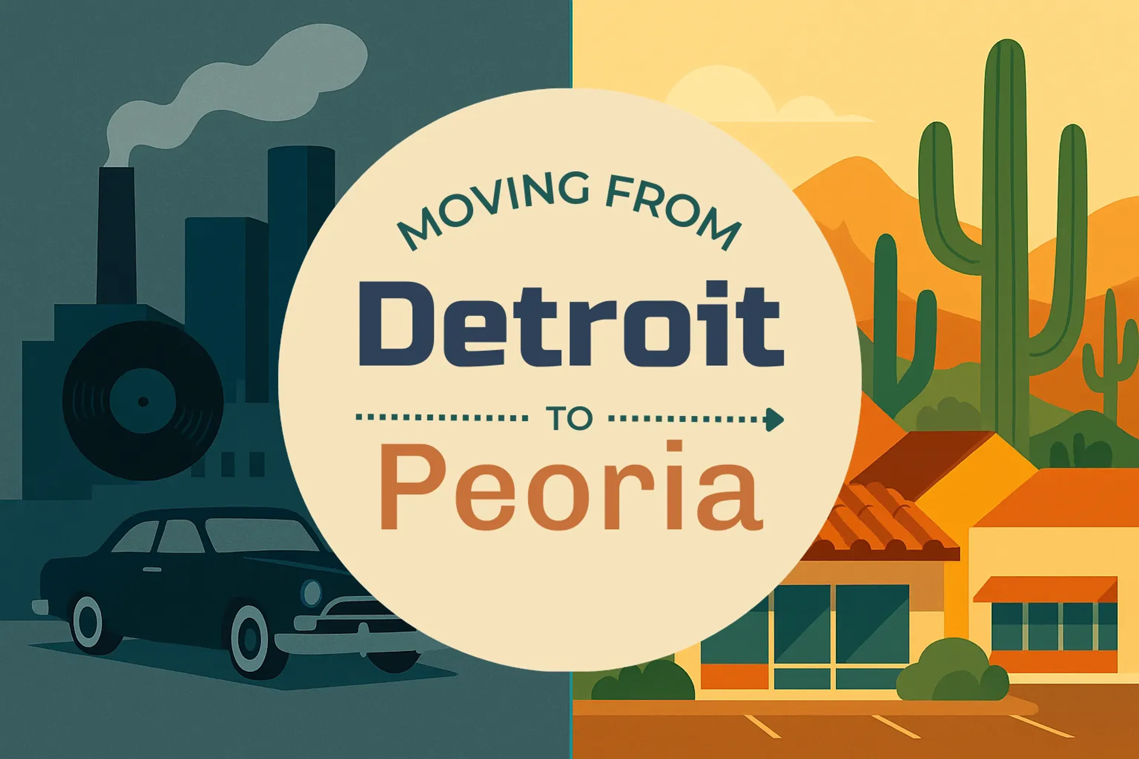 Side-by-side comparison of Detroit to Peoria moving companies