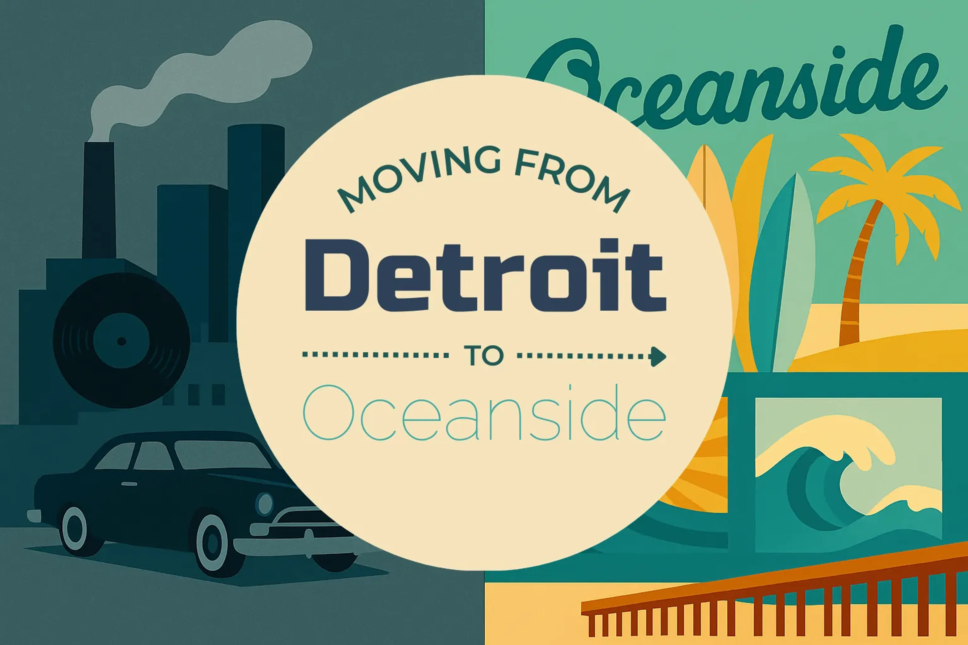 Side-by-side comparison of Detroit to Oceanside moving companies