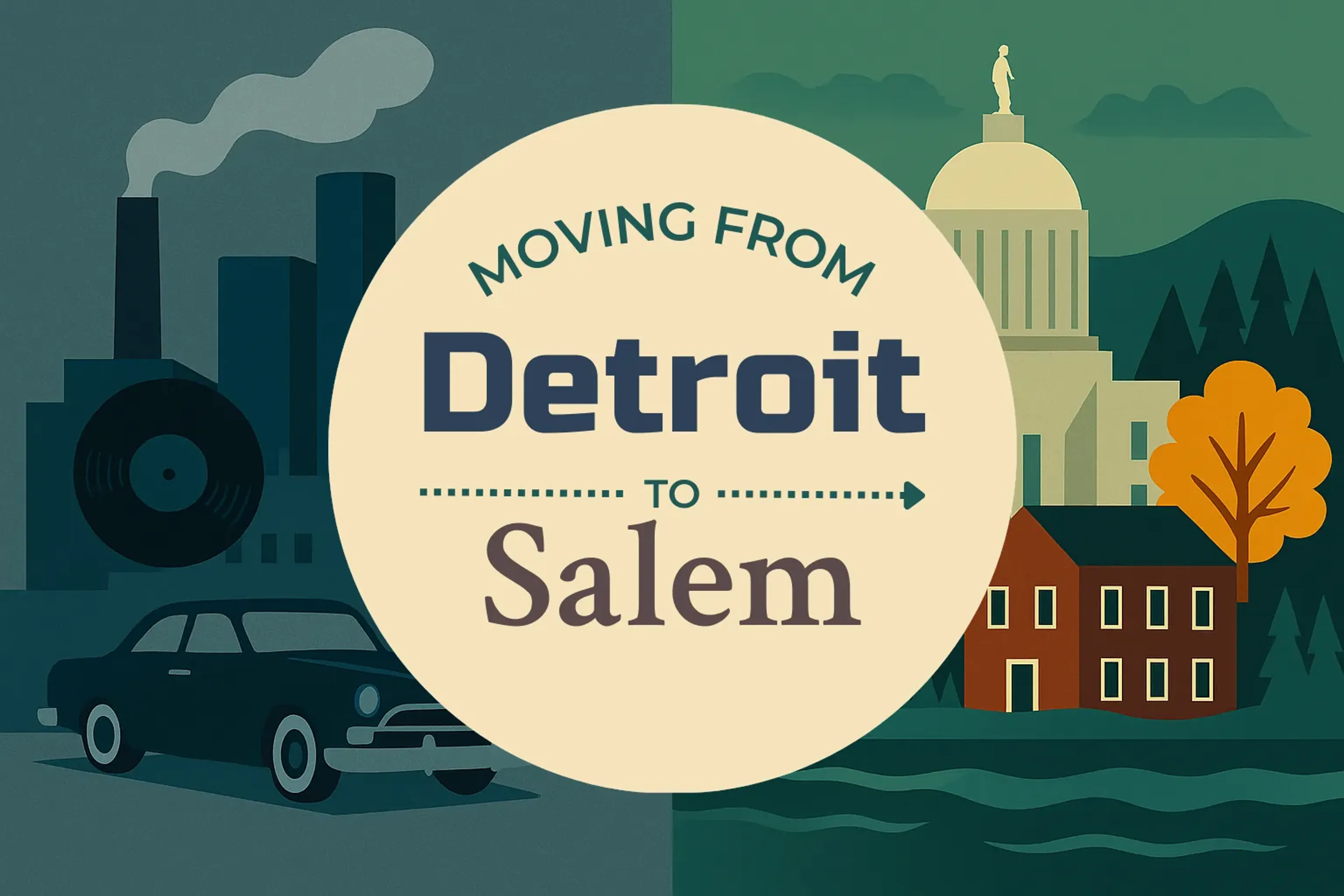 Side-by-side comparison of Detroit to Salem moving companies