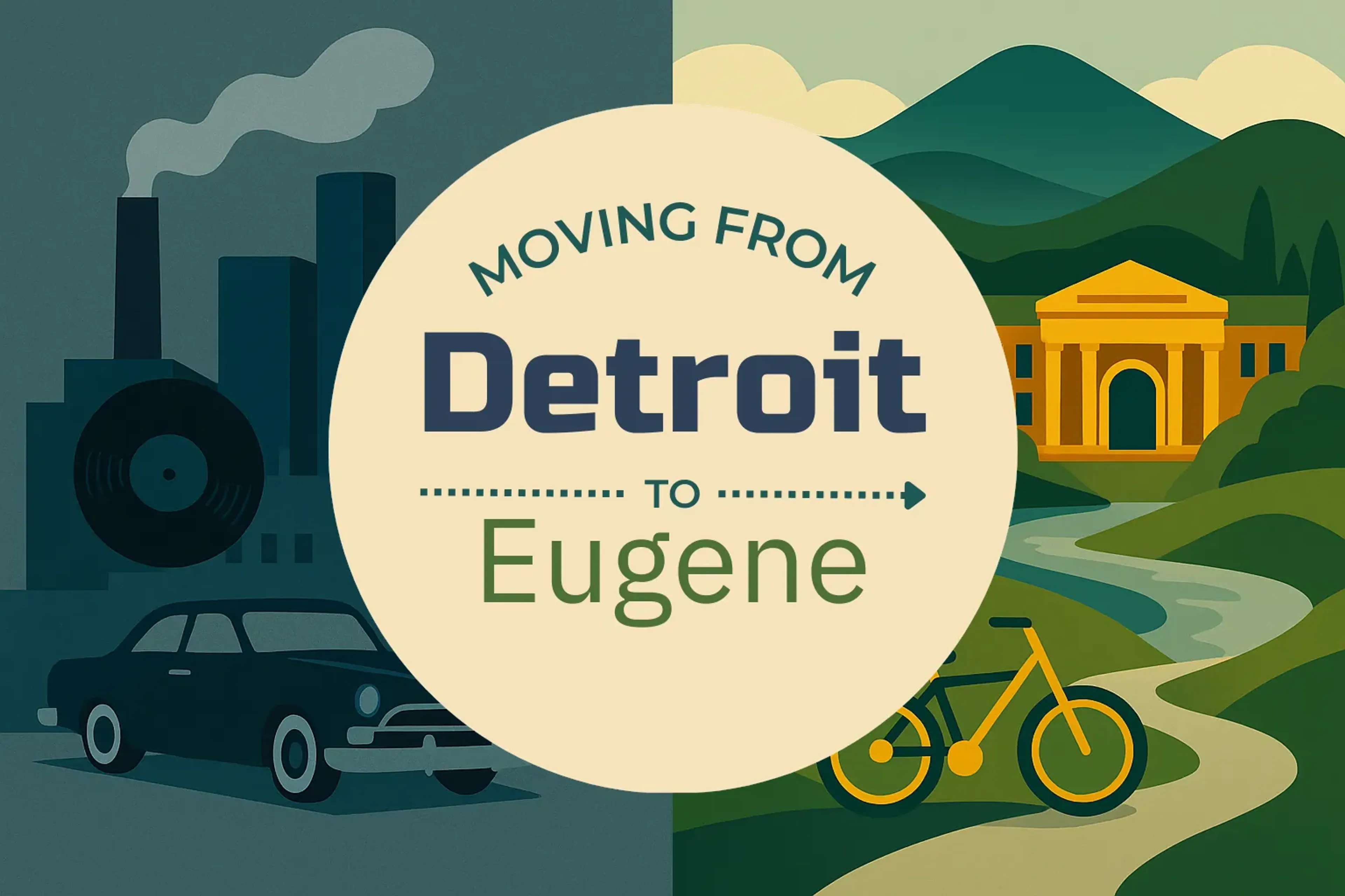 Side-by-side comparison of Detroit to Eugene moving companies