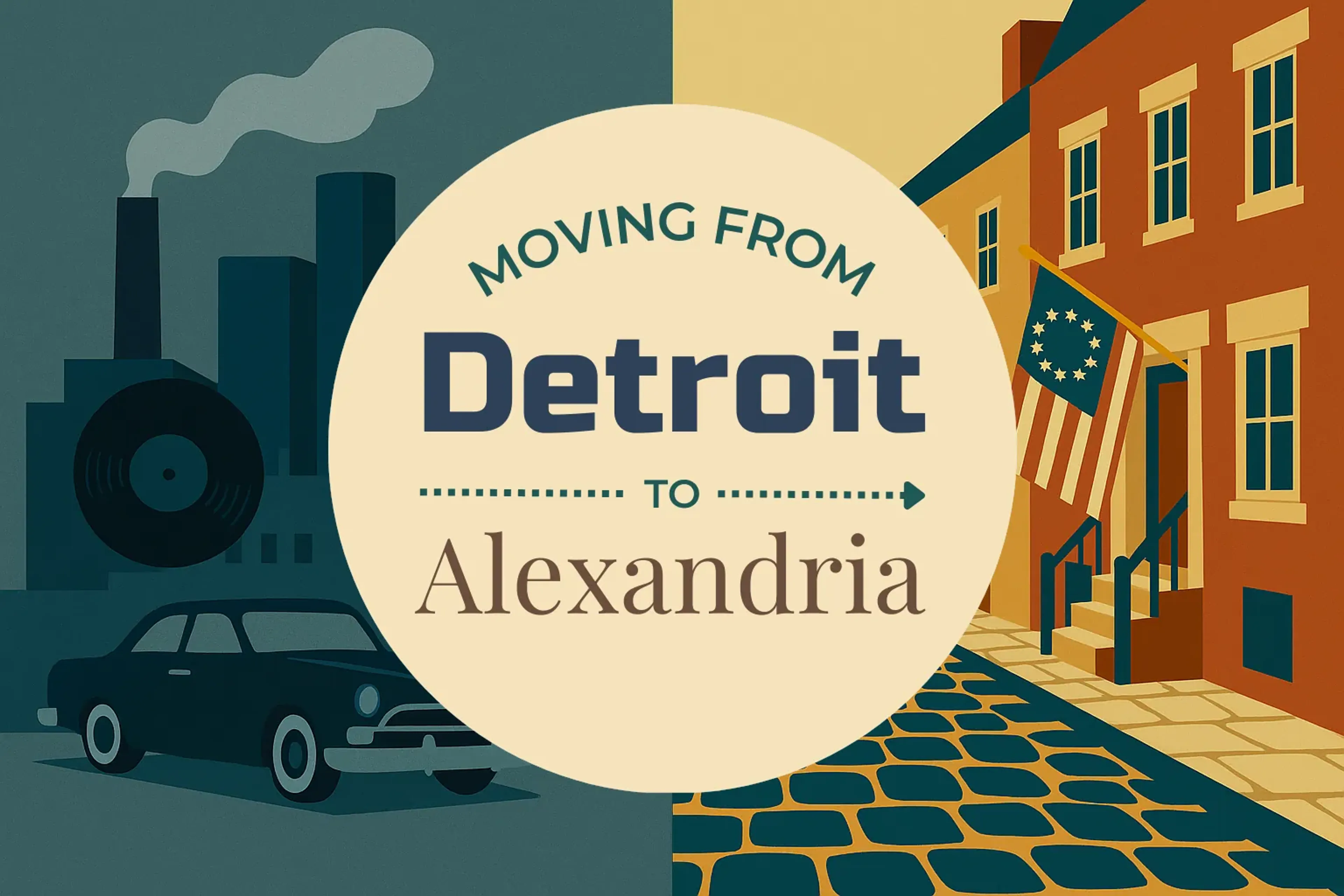 Side-by-side comparison of Detroit to Alexandria moving companies