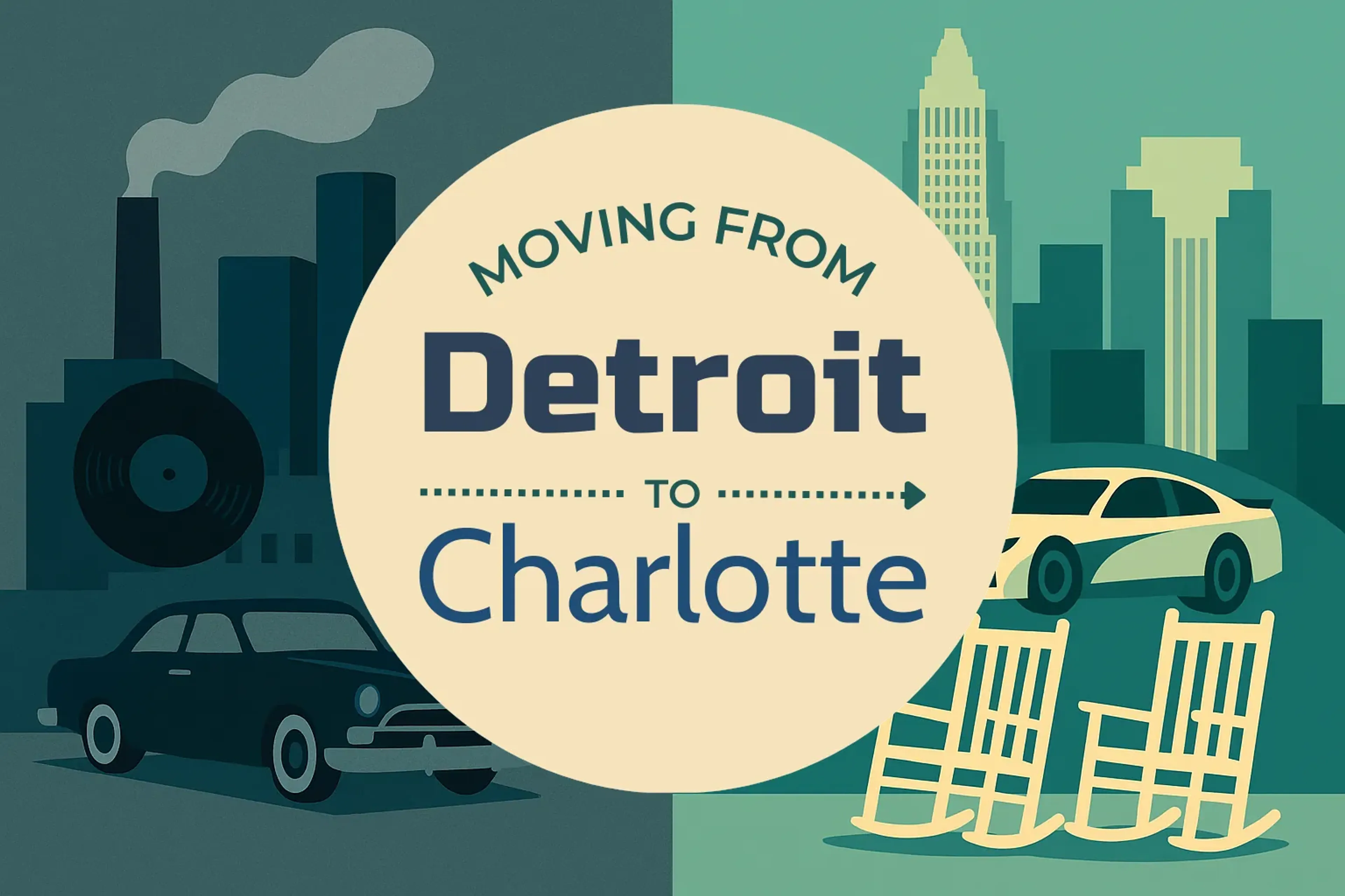 Side-by-side comparison of Detroit to Charlotte moving companies