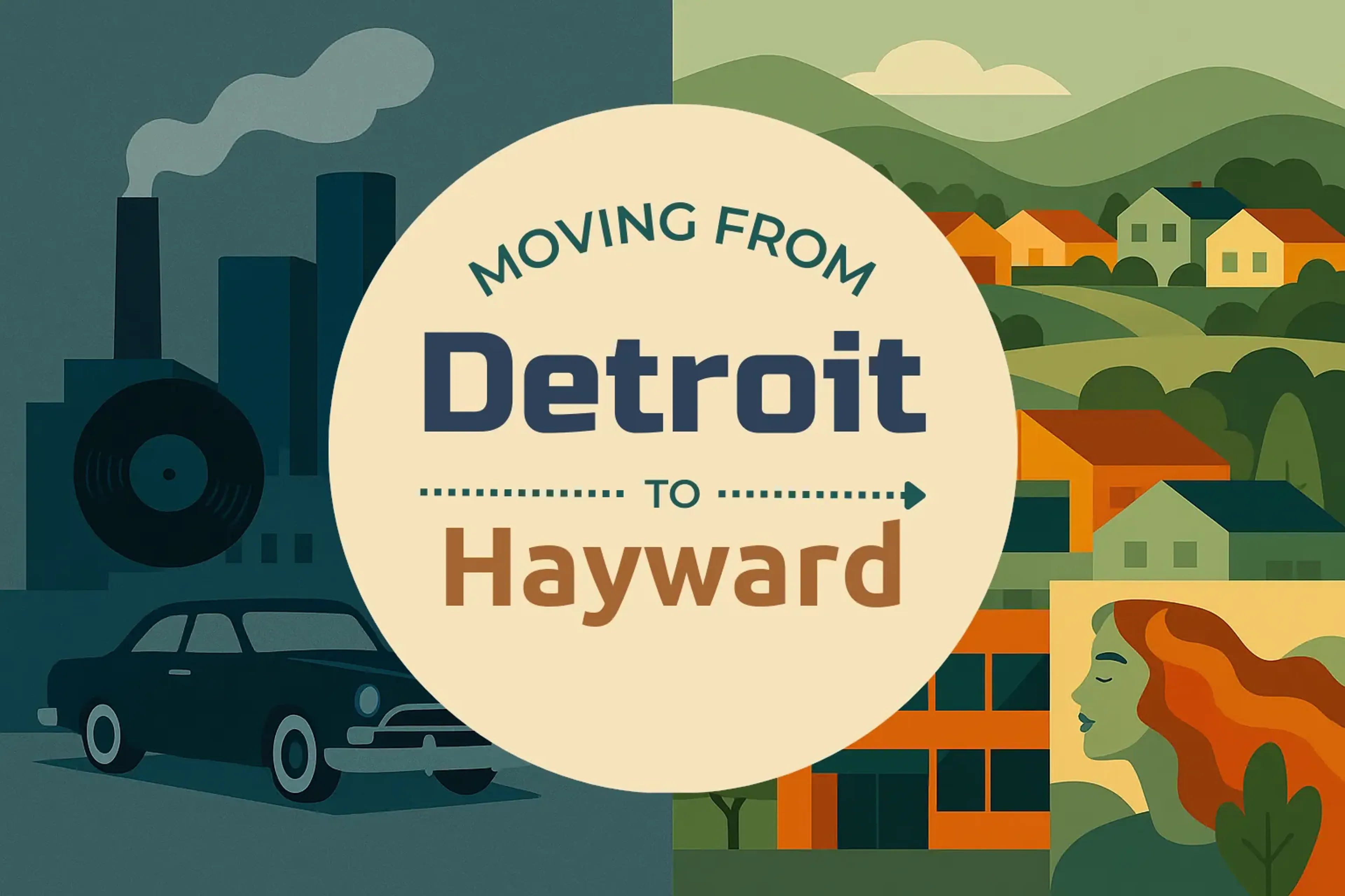 Side-by-side comparison of Detroit to Hayward moving companies