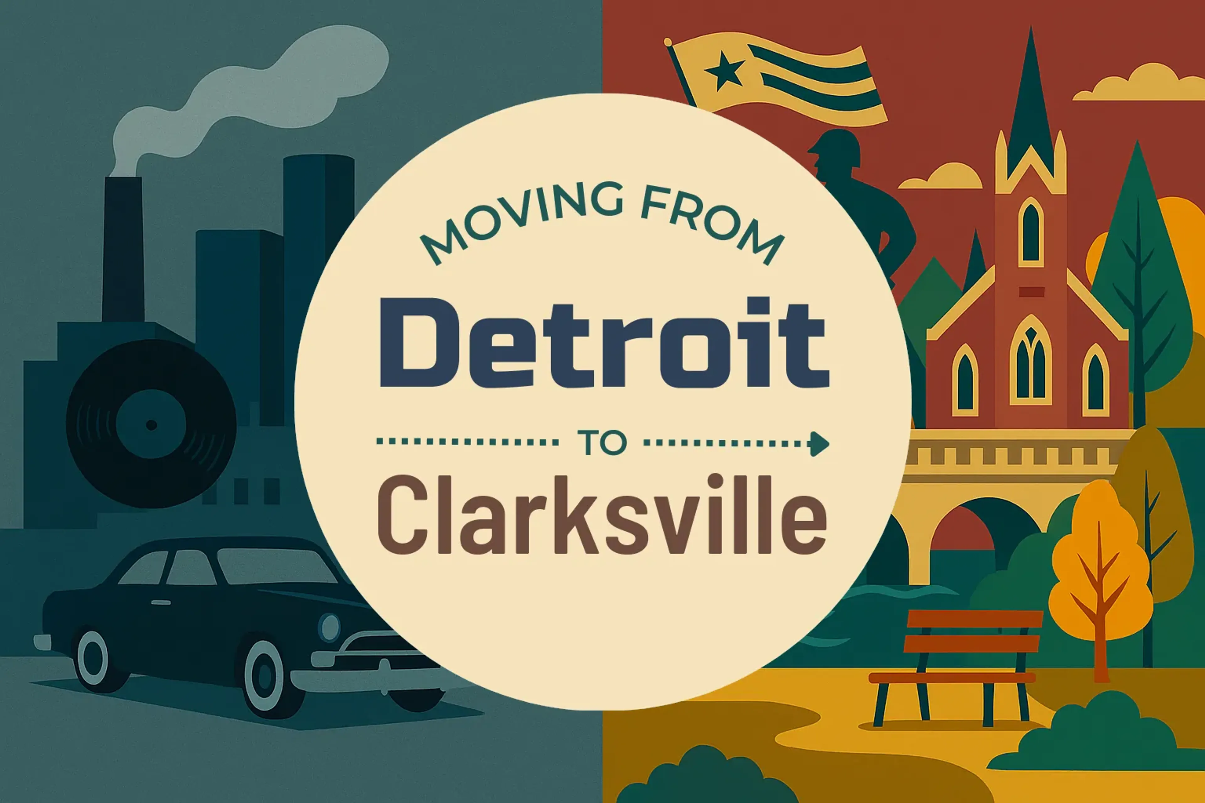 Side-by-side comparison of Detroit to Clarksville moving companies