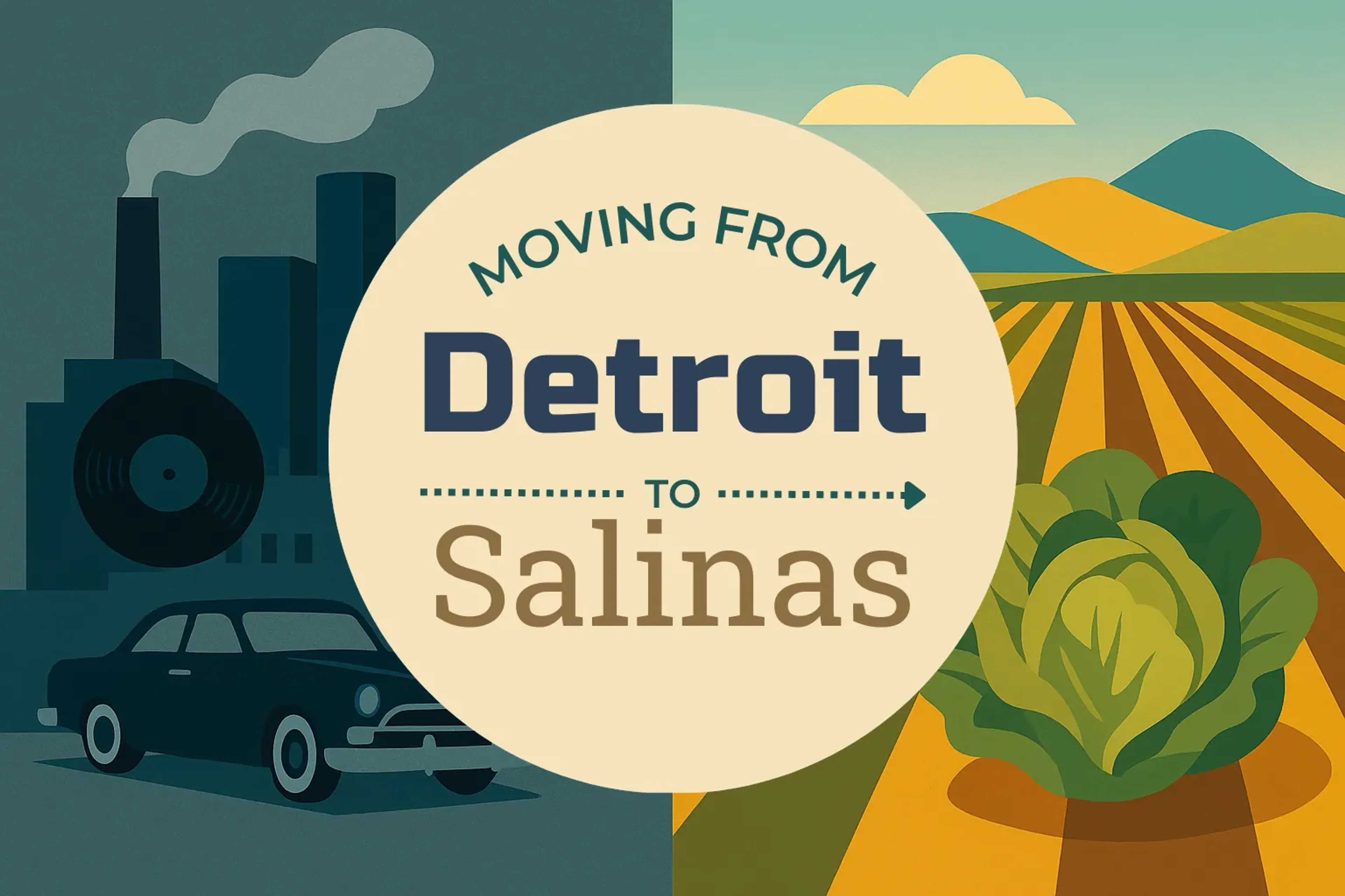 Side-by-side comparison of Detroit to Salinas moving companies