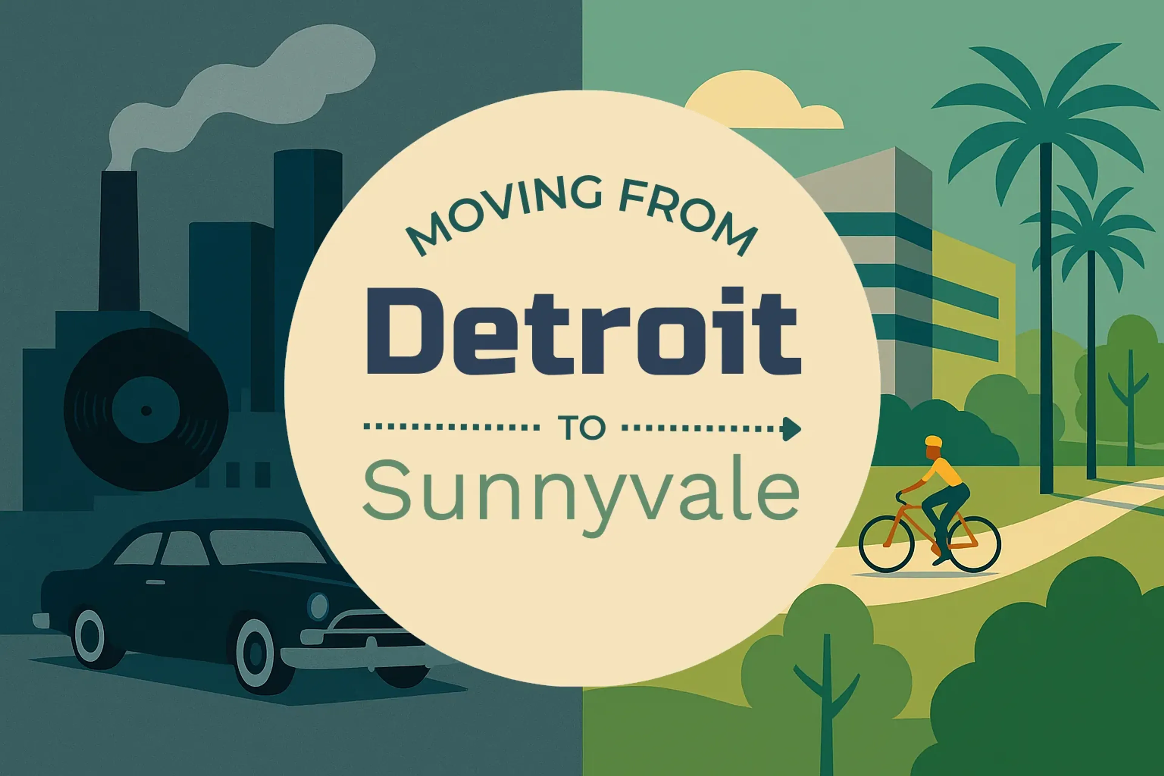 Side-by-side comparison of Detroit to Sunnyvale moving companies