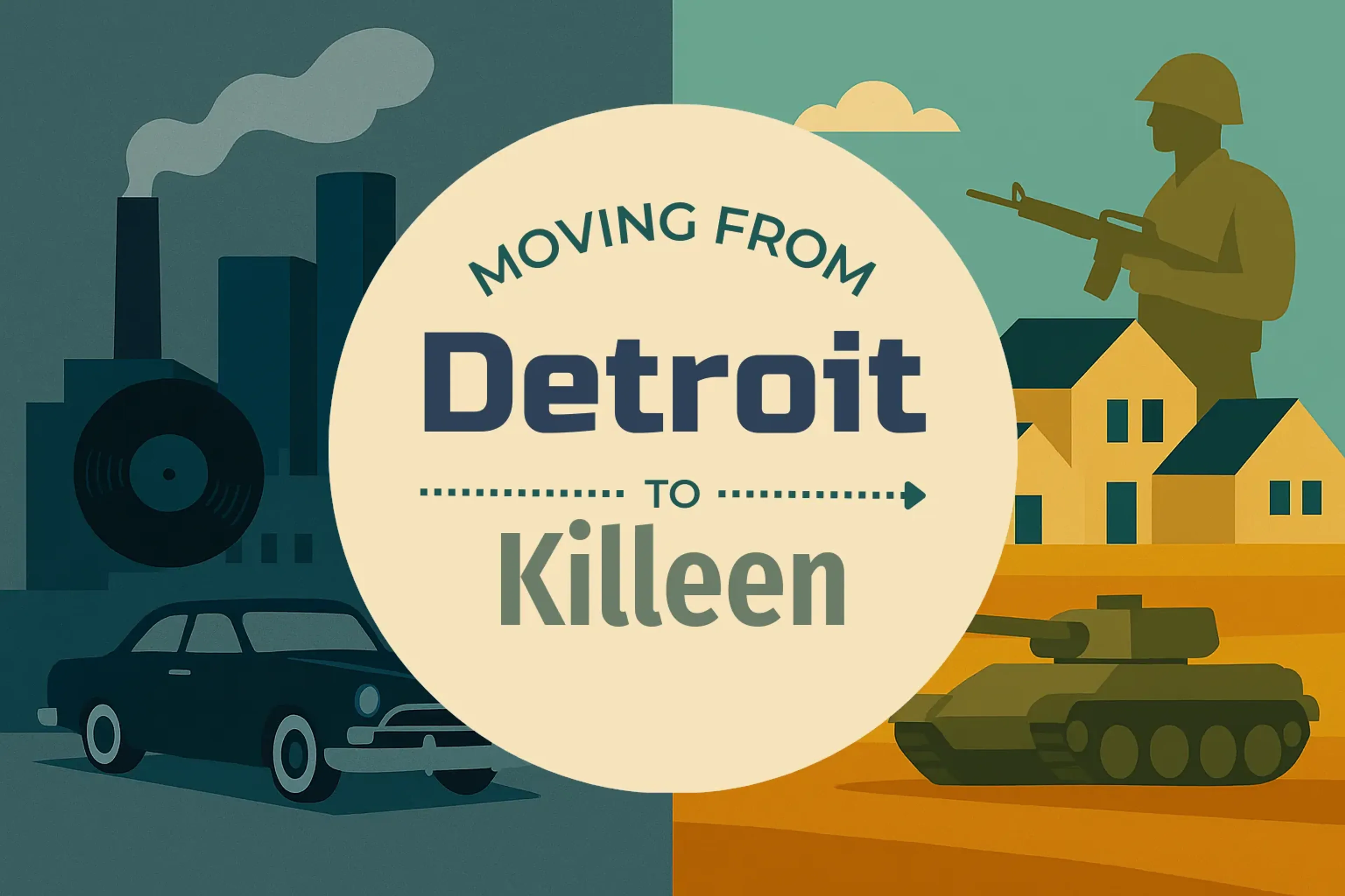 Side-by-side comparison of Detroit to Killeen moving companies