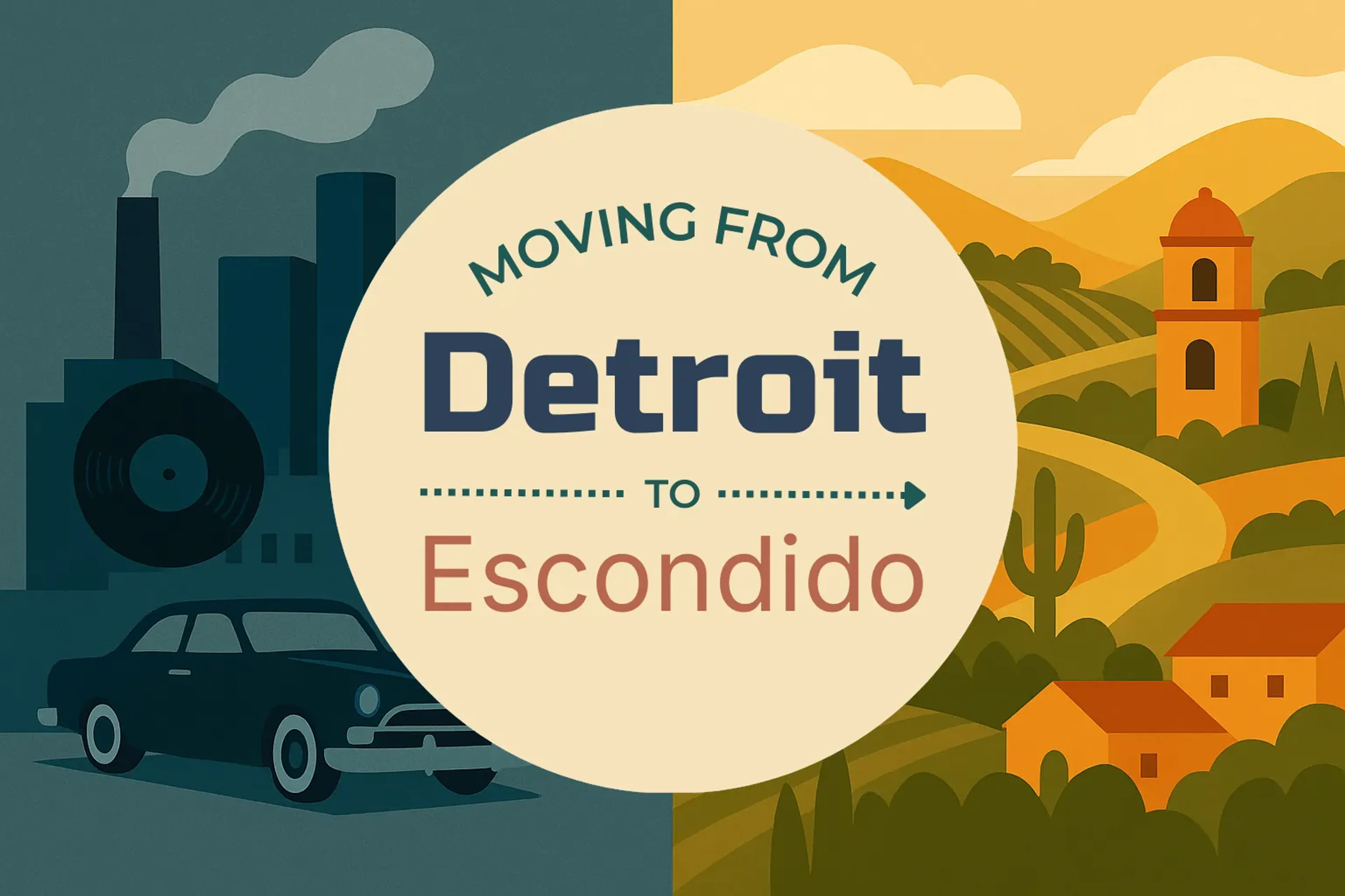 Side-by-side comparison of Detroit to Escondido moving companies