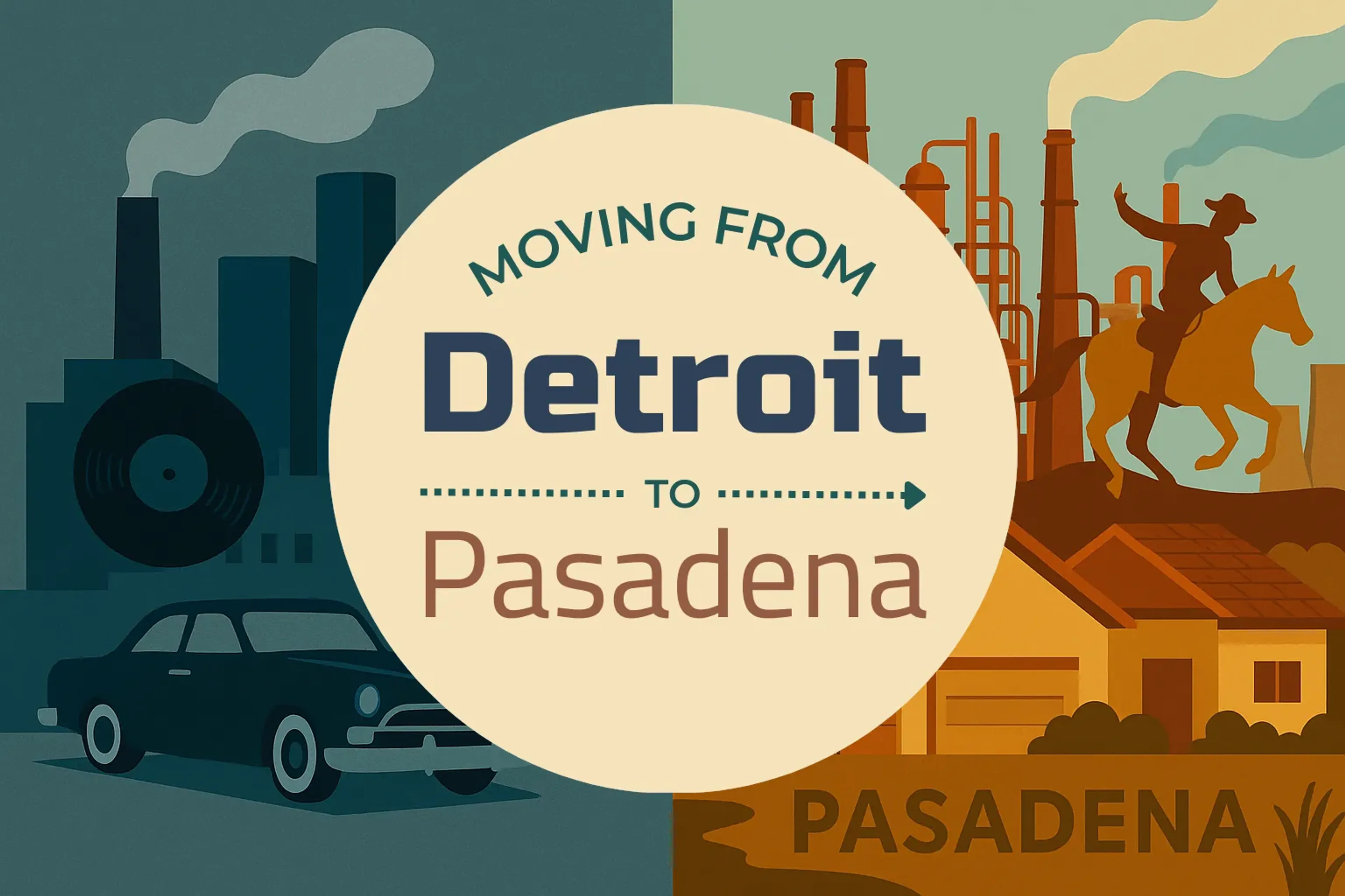 Side-by-side comparison of Detroit to Pasadena moving companies