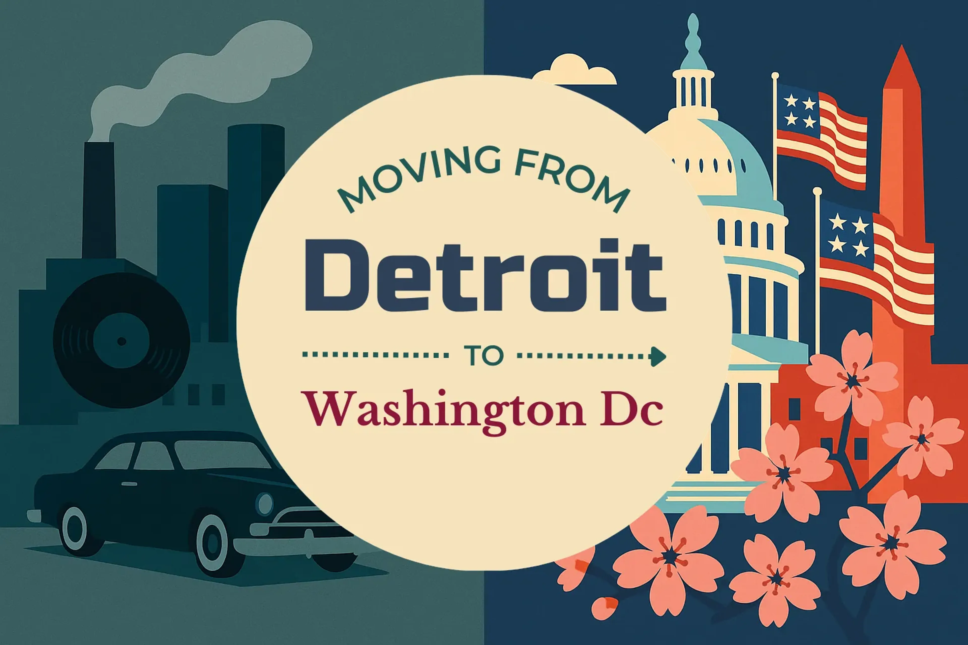 Side-by-side comparison of Detroit to Washington DC moving companies