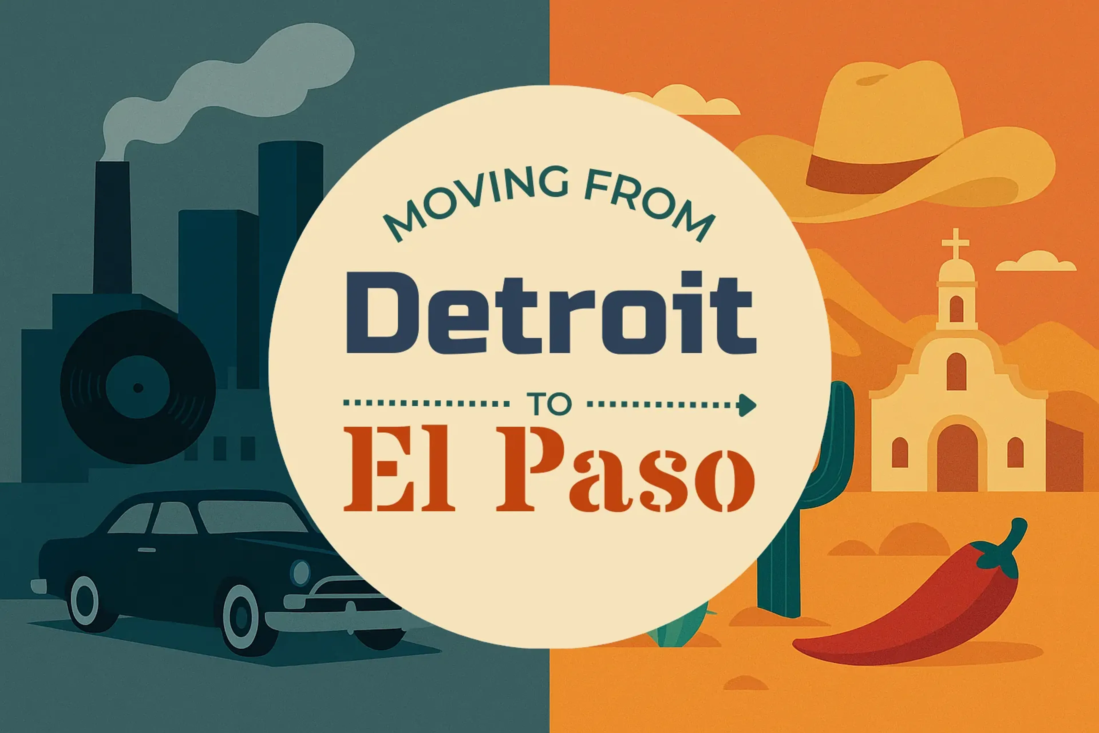 Side-by-side comparison of Detroit to El Paso moving companies