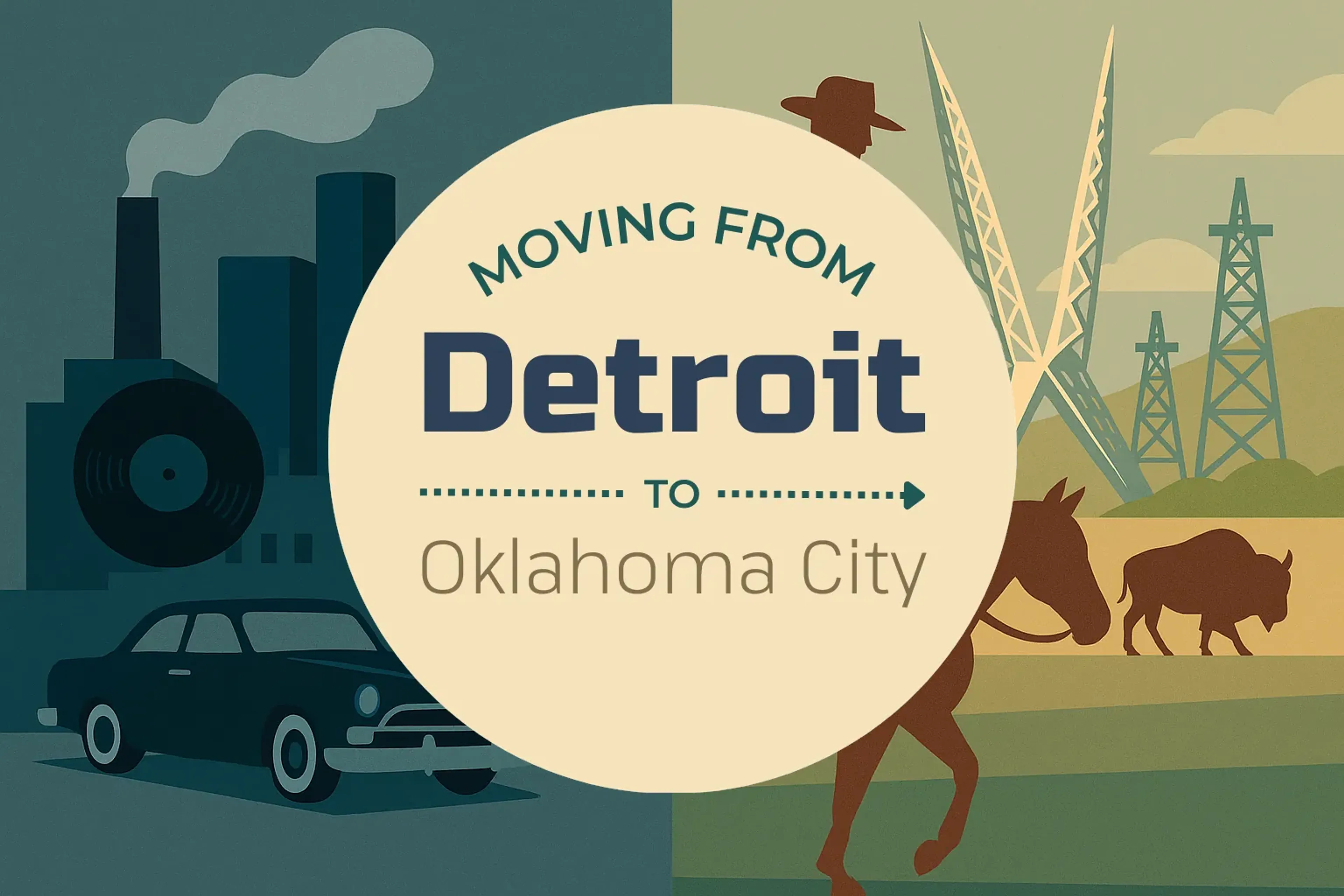 Side-by-side comparison of Detroit to Oklahoma City moving companies