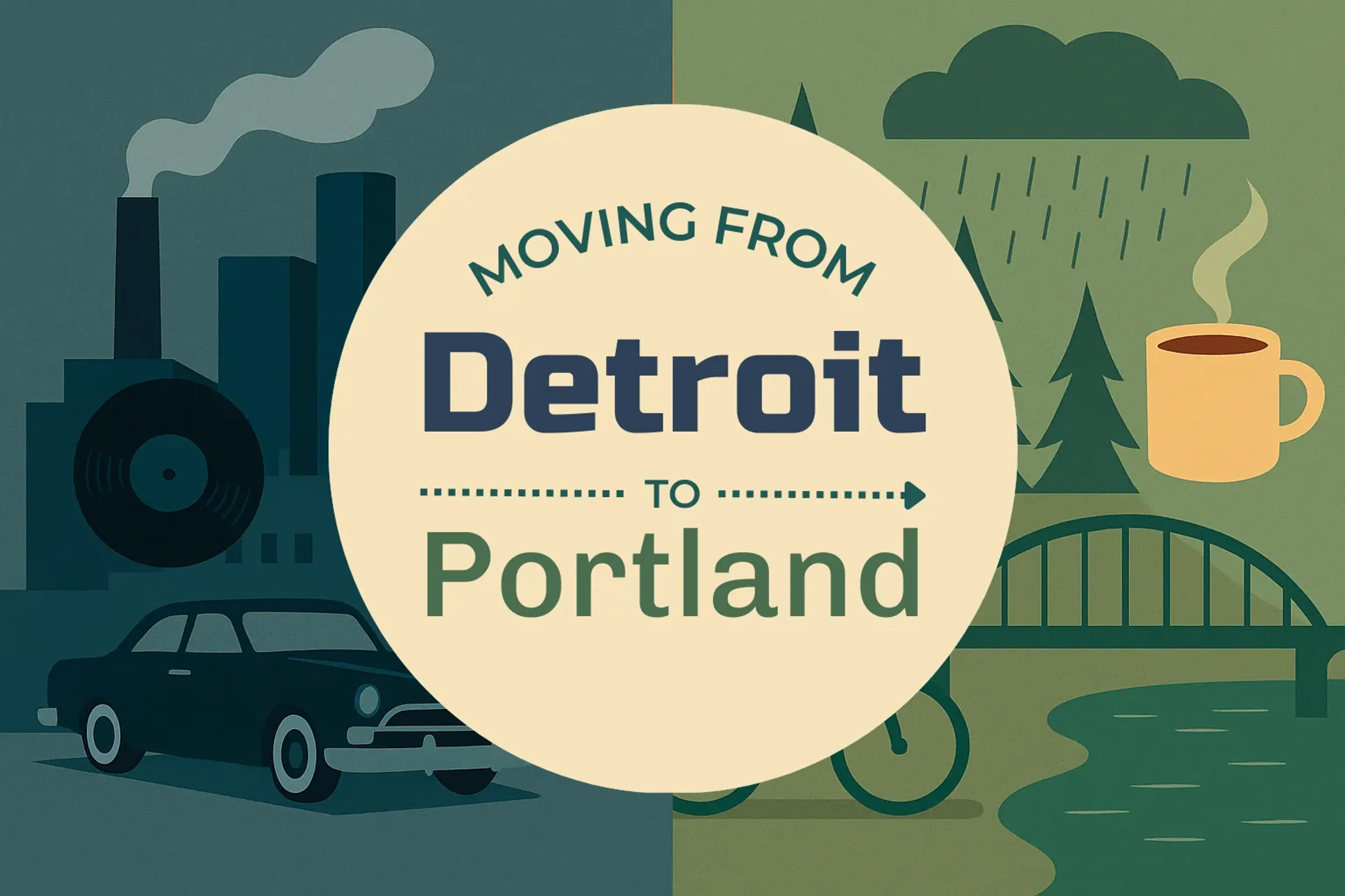 Side-by-side comparison of Detroit to Portland moving companies