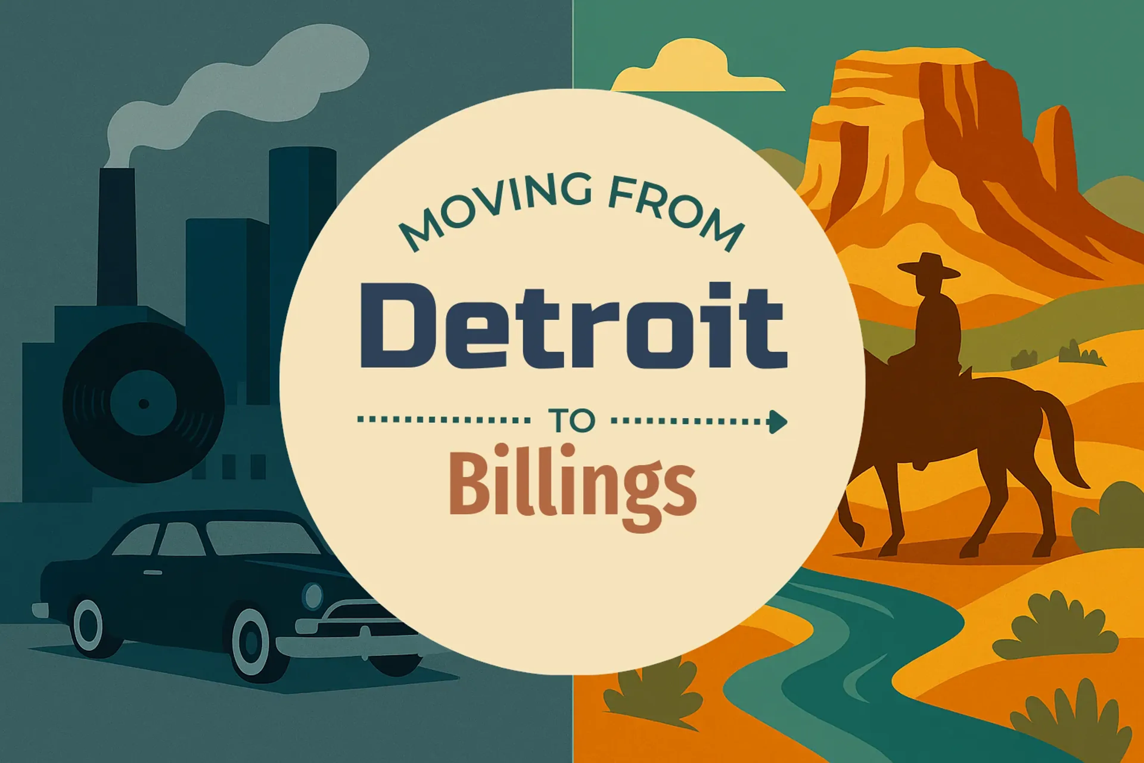 Side-by-side comparison of Detroit to Billings moving companies