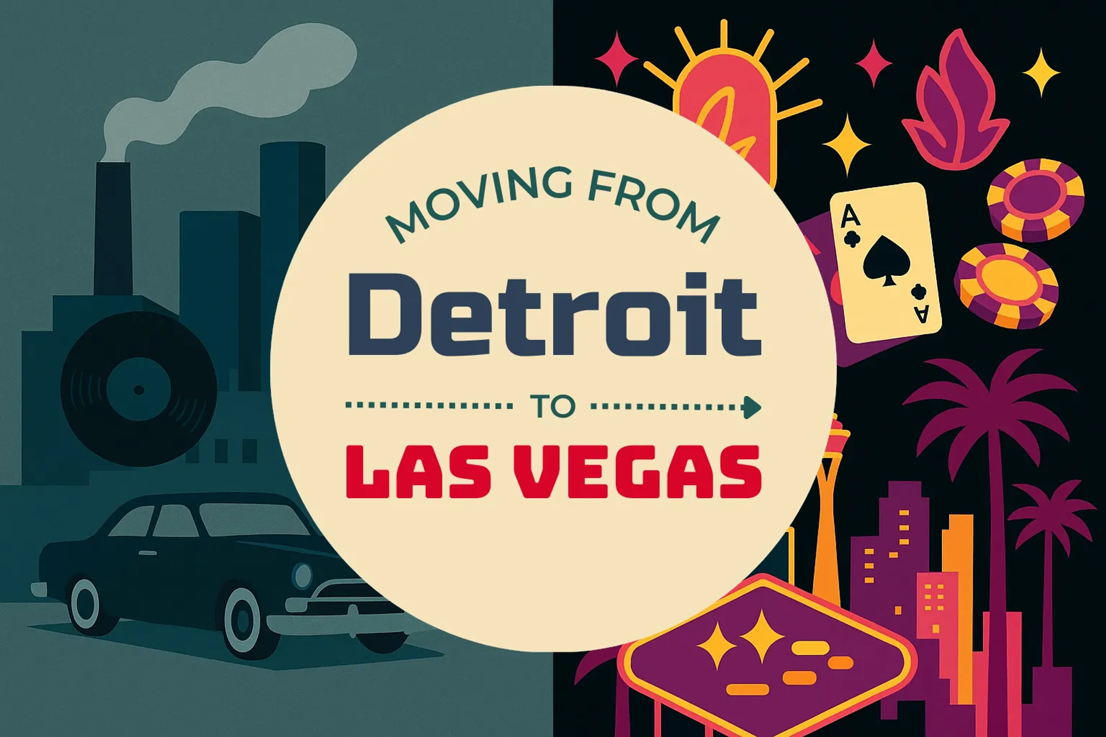 Side-by-side comparison of Detroit to Las Vegas moving companies