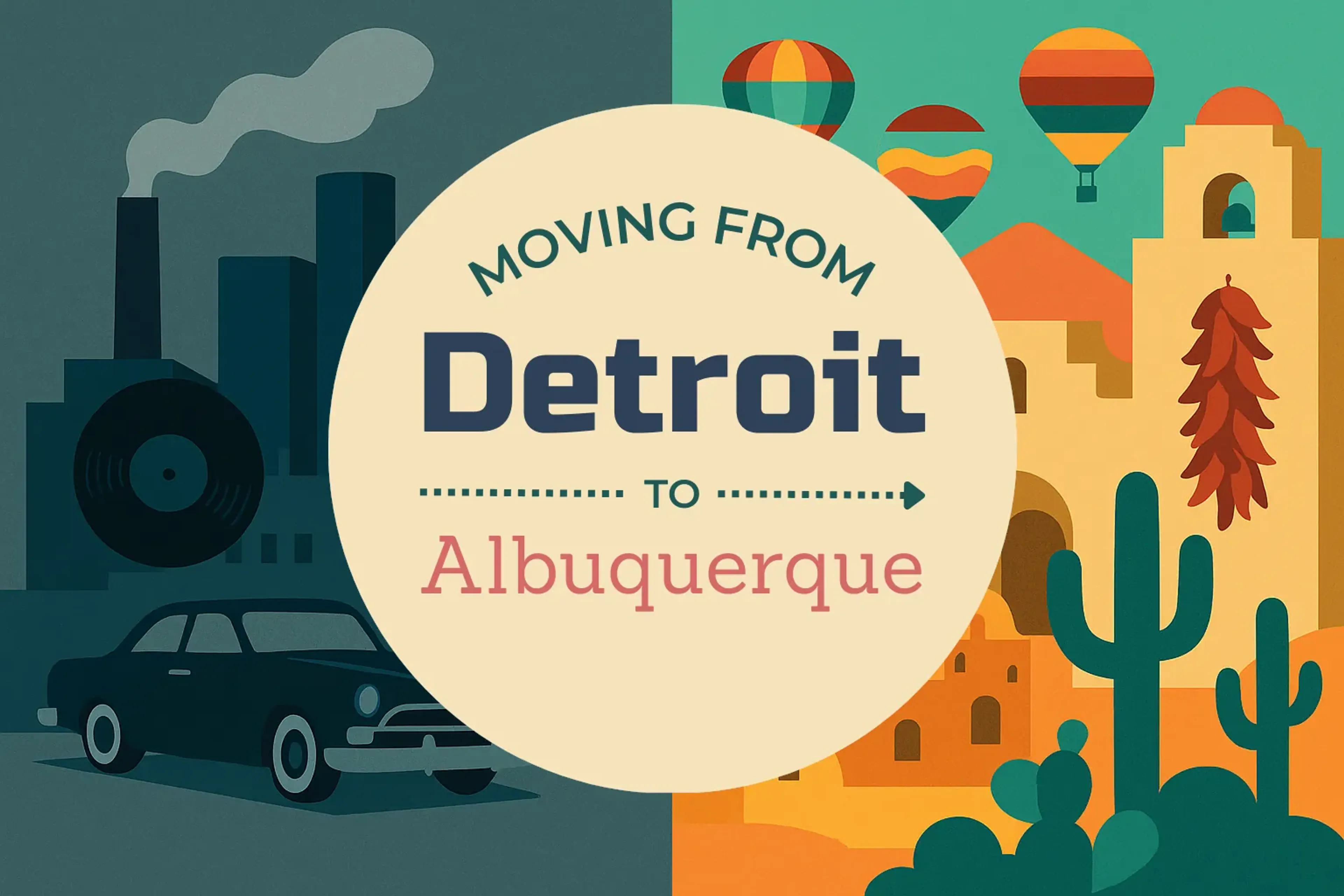 Side-by-side comparison of Detroit to Albuquerque moving companies