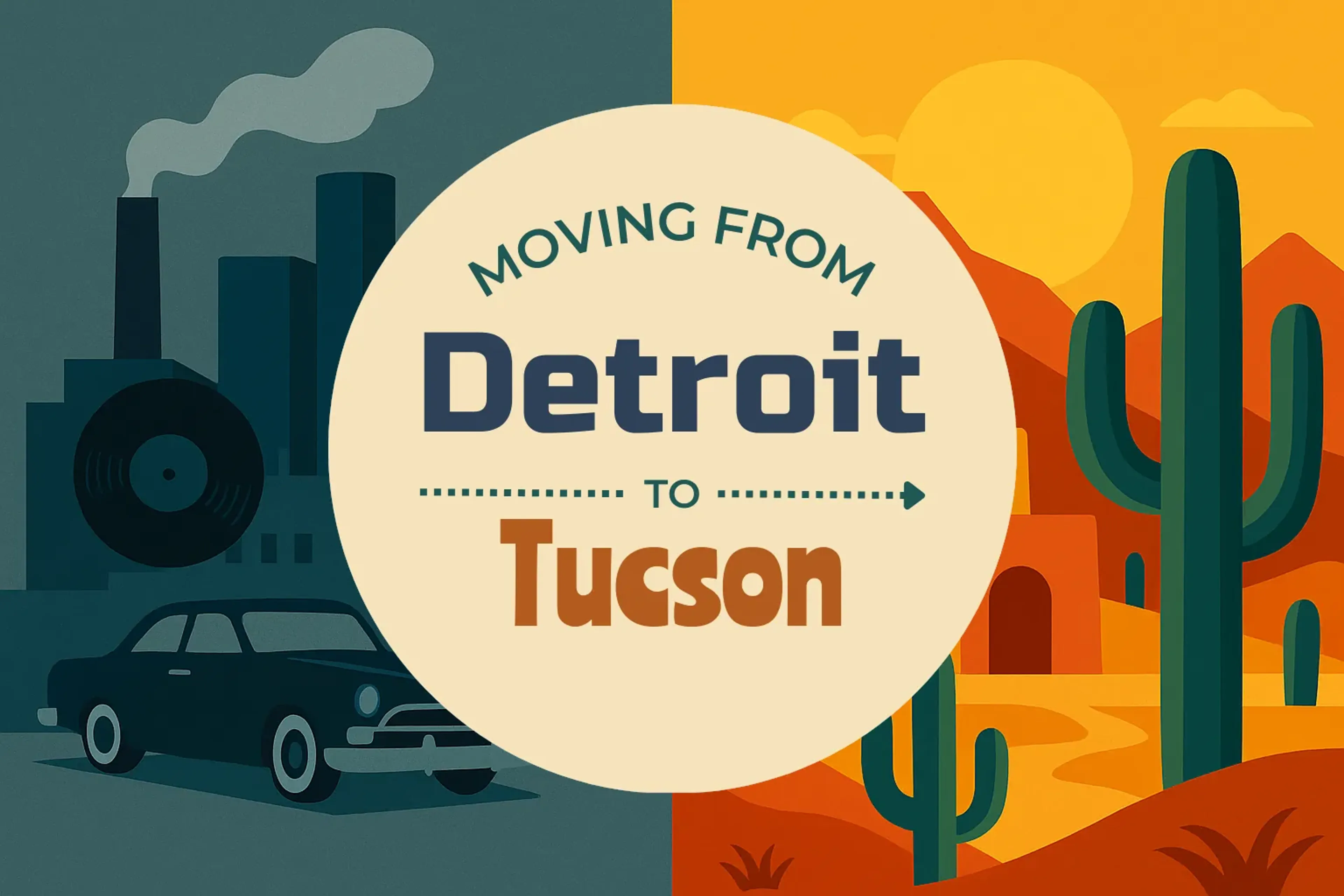 Side-by-side comparison of Detroit to Tucson moving companies
