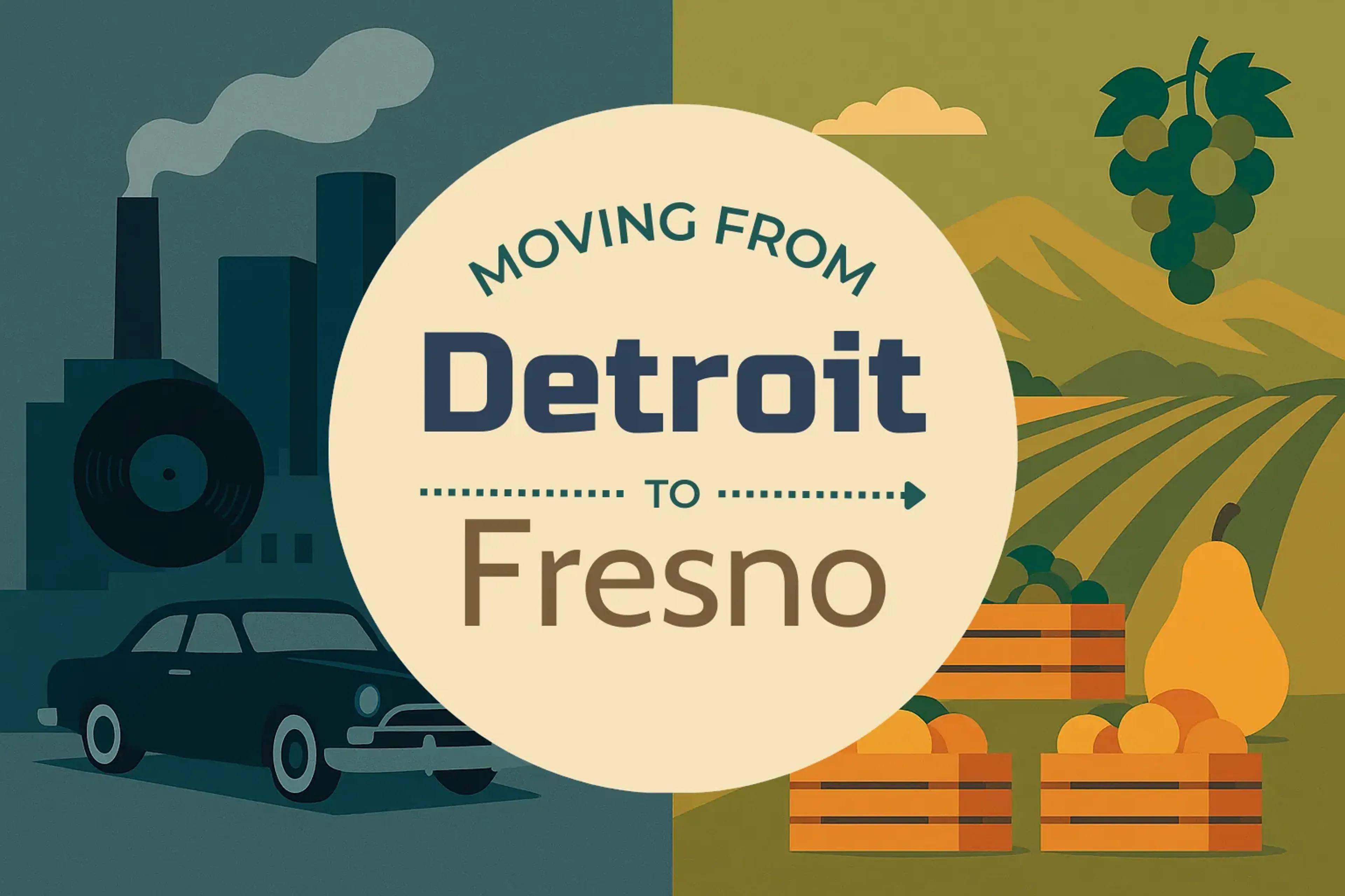 Side-by-side comparison of Detroit to Fresno moving companies