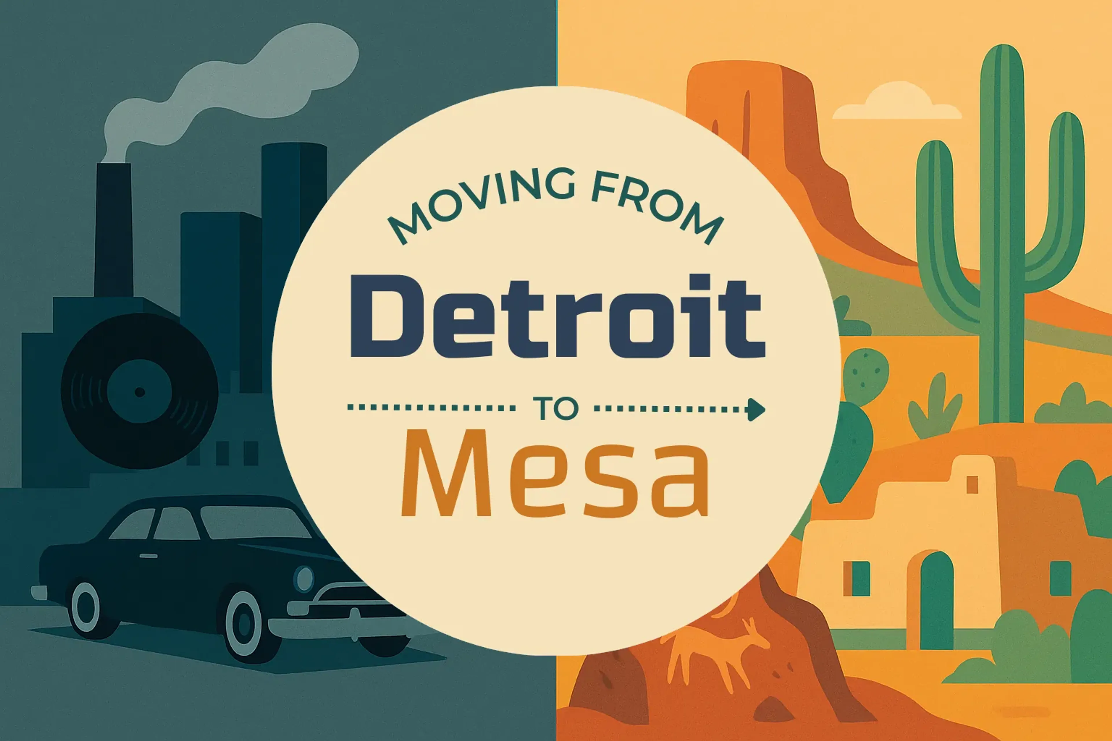 Side-by-side comparison of Detroit to Mesa moving companies