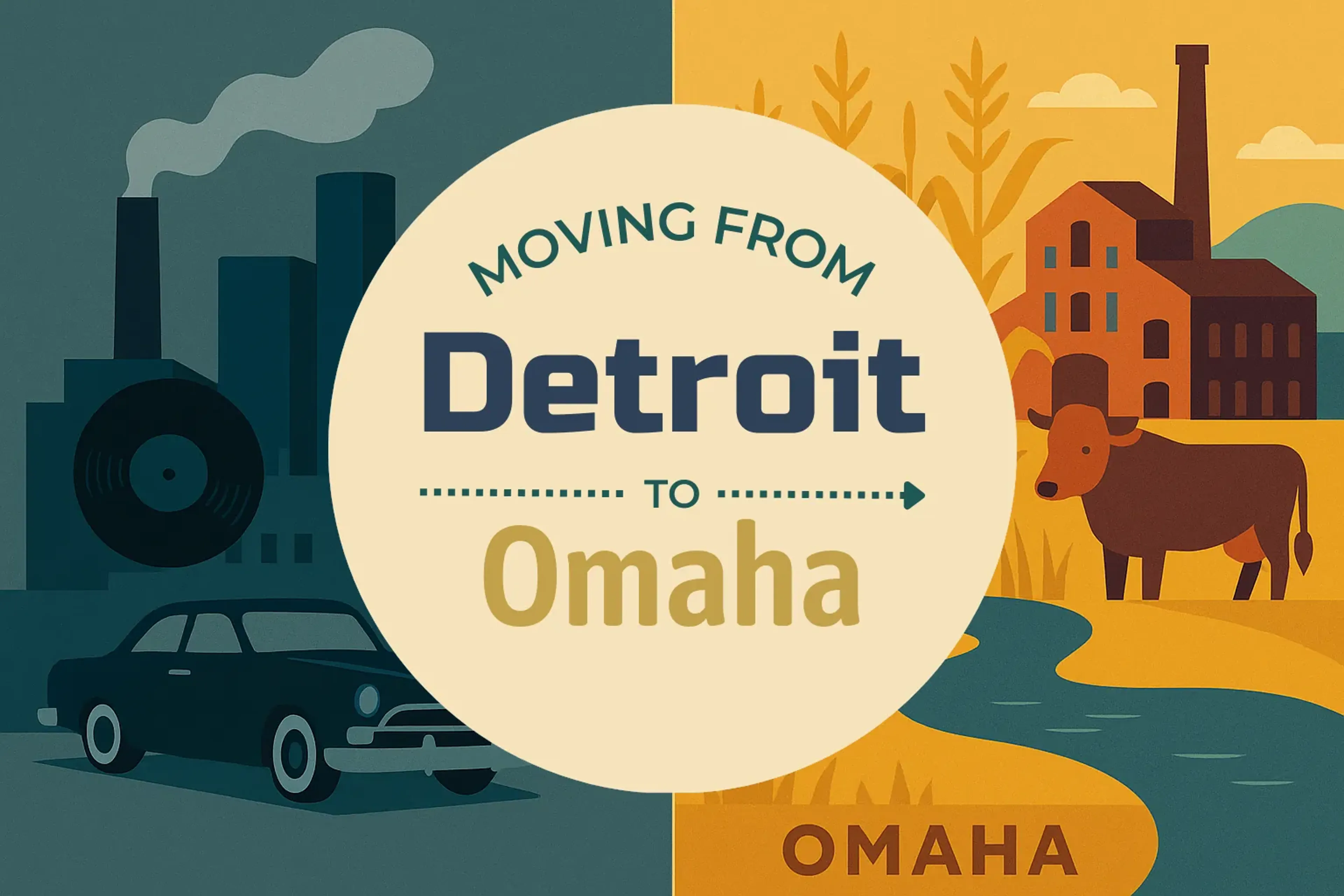 Side-by-side comparison of Detroit to Omaha moving companies