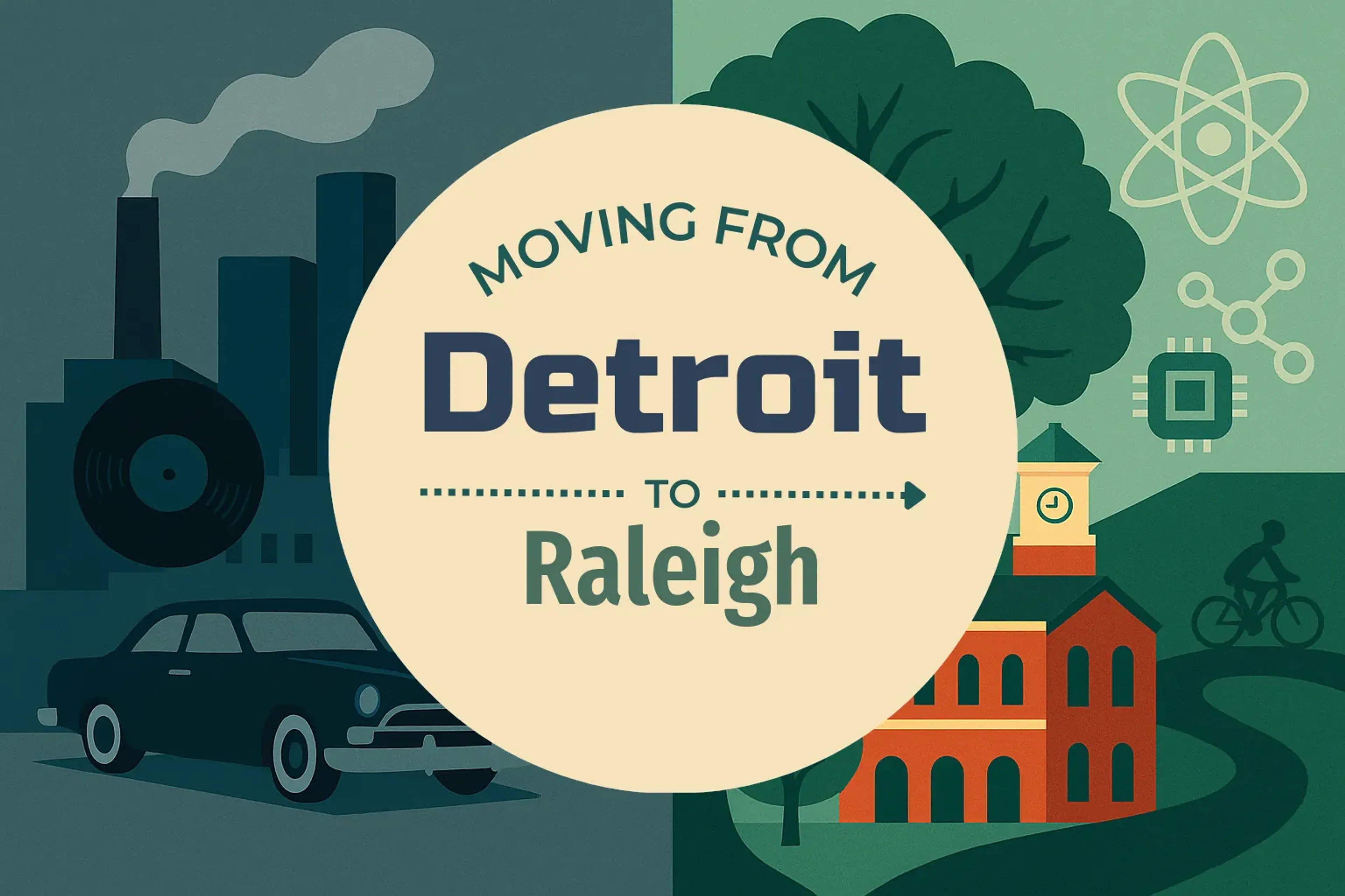 Side-by-side comparison of Detroit to Raleigh moving companies