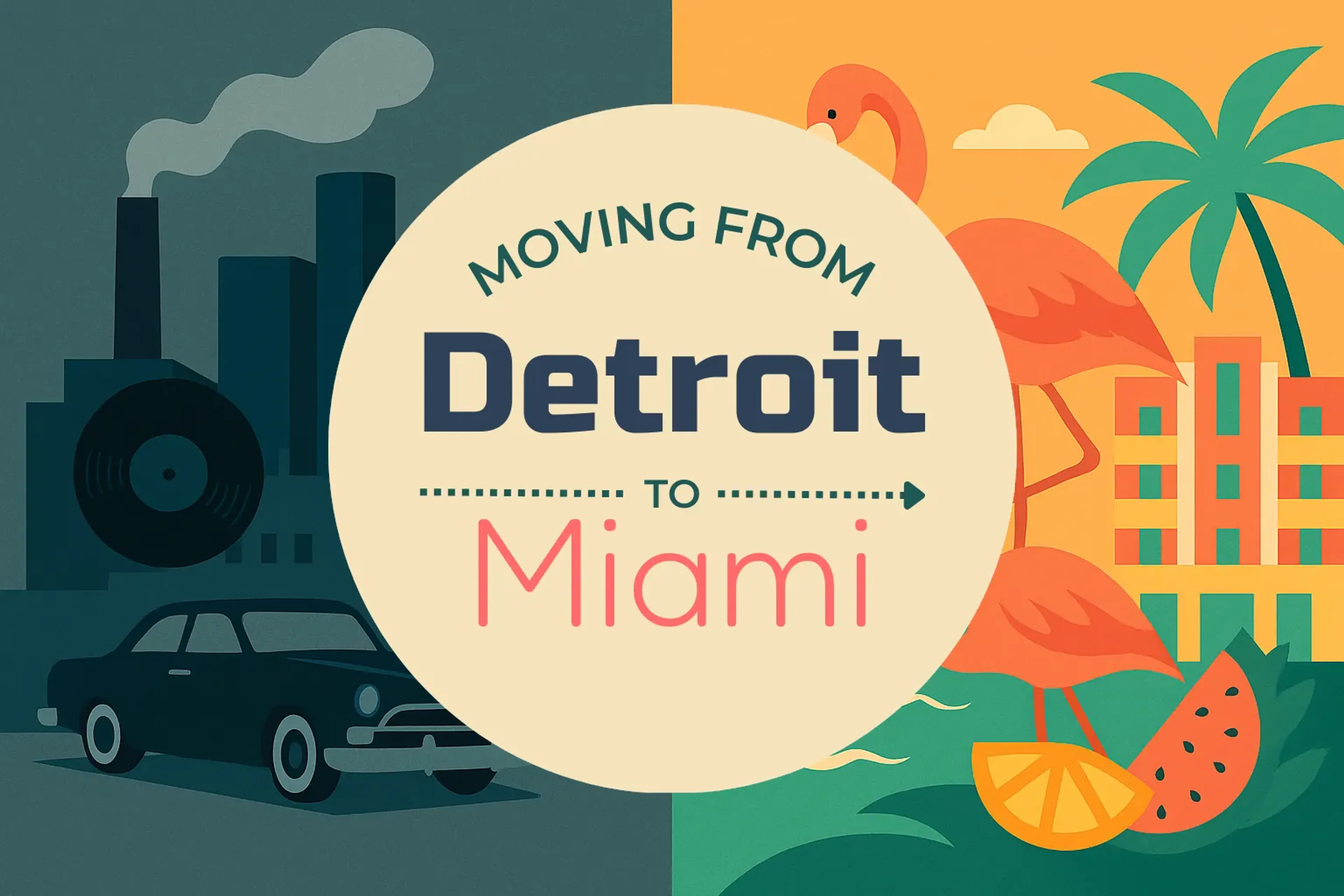 Side-by-side comparison of Detroit to Miami moving companies