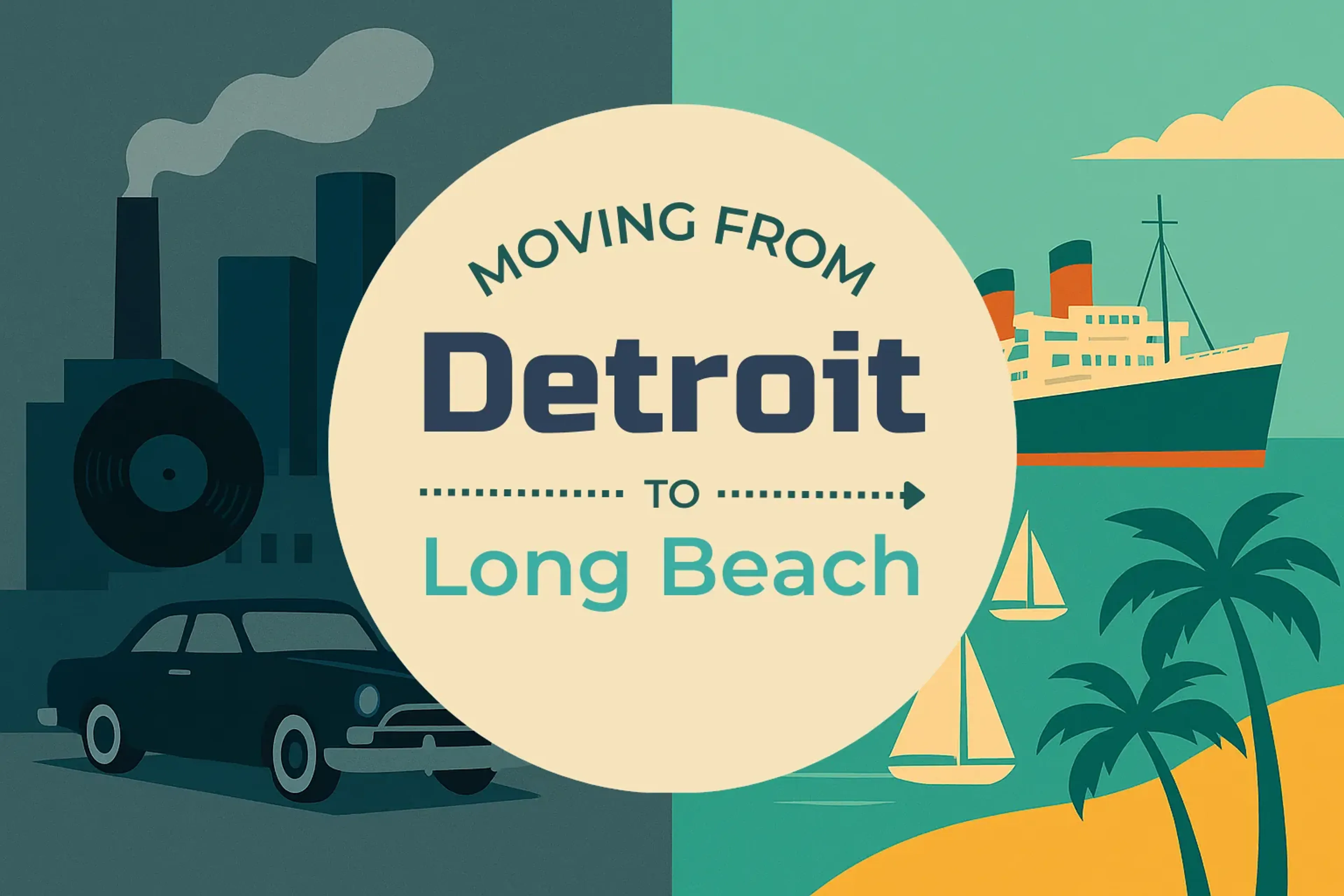 Side-by-side comparison of Detroit to Long Beach moving companies